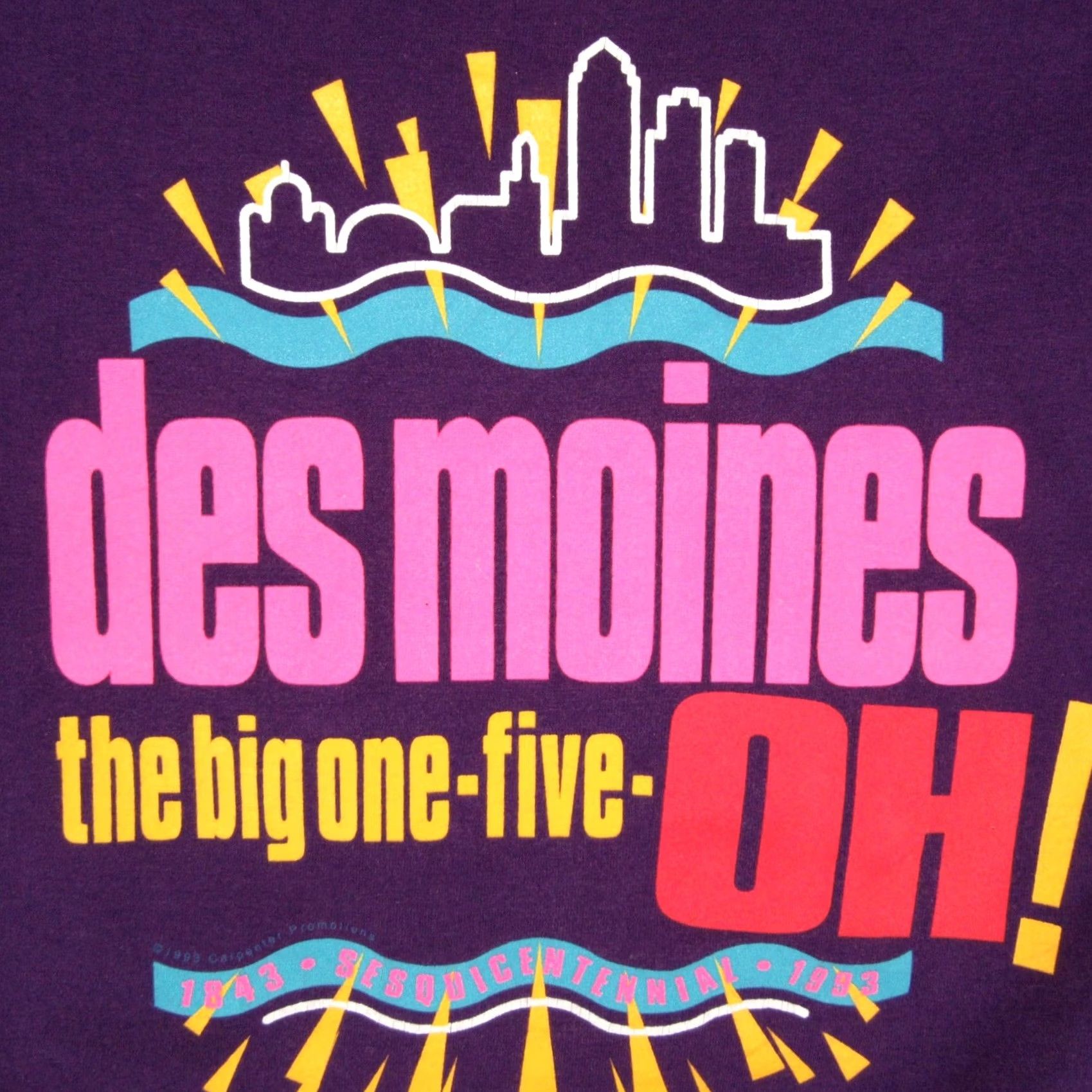 Vintage VINTAGE 1993 DES MOINES IOWA CITY SKYLINE T-Shirt SMALL/MEDIUM 80s 90s Men Size US S / EU 44-46 / 1 - 4 Thumbnail