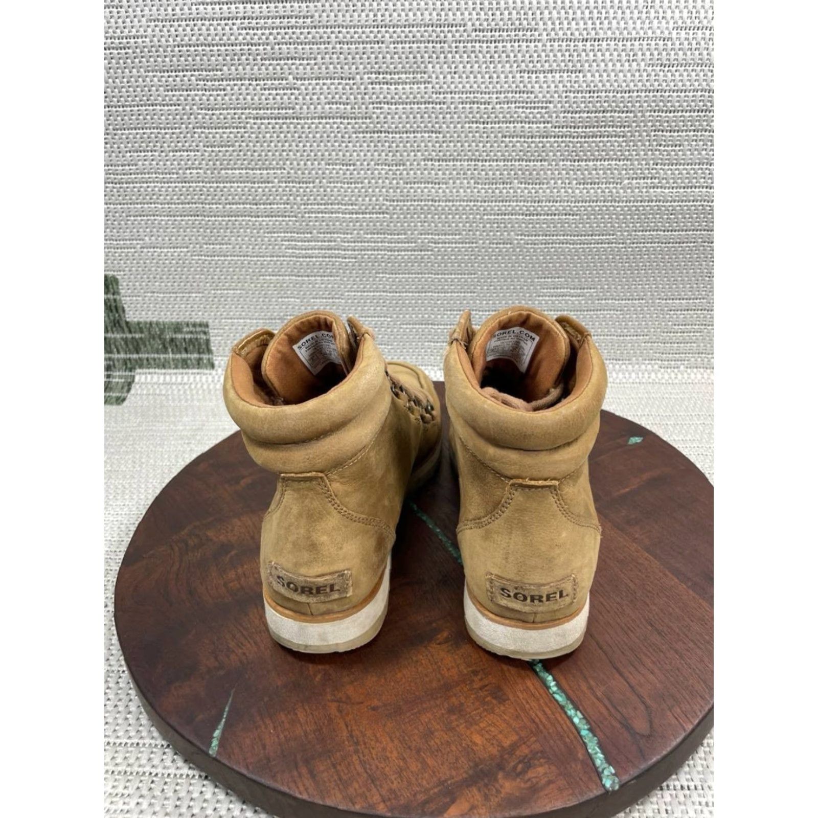 SOREL Sorel Womens Boots Harlow Lace Brown Suede Waterproof Ankle Hiking Size 8 Boots Womens, Brown, Suede, Waterproof, Hiking Size US 8 / IT 38 - 6 Thumbnail