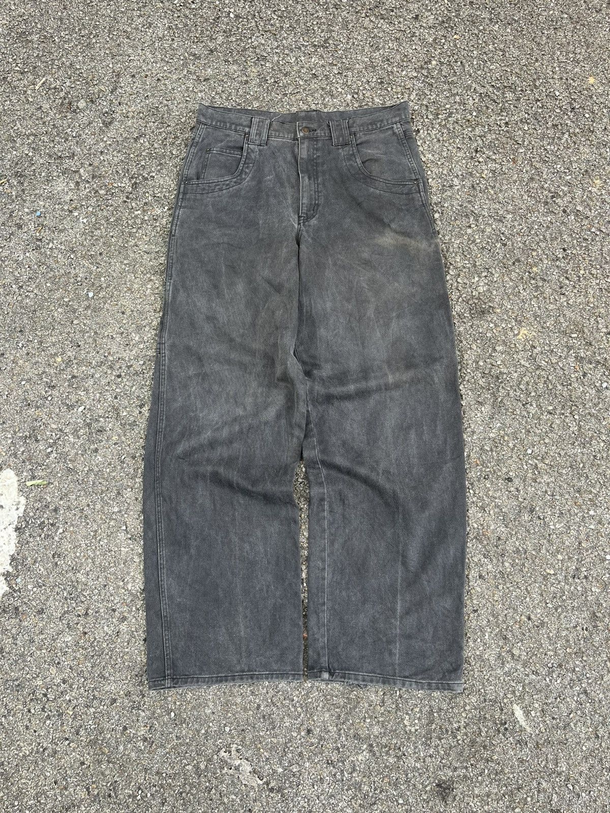 Harley Davidson Y2K Harley Davidson Carpenter Faded Black Baggy Skater Jeans Size US 34 / EU 50 - 2 Thumbnail