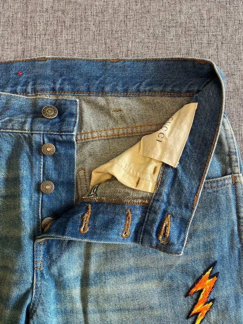Gucci Gucci Patterned straight shorts and jeans Size 29" - 3 Thumbnail