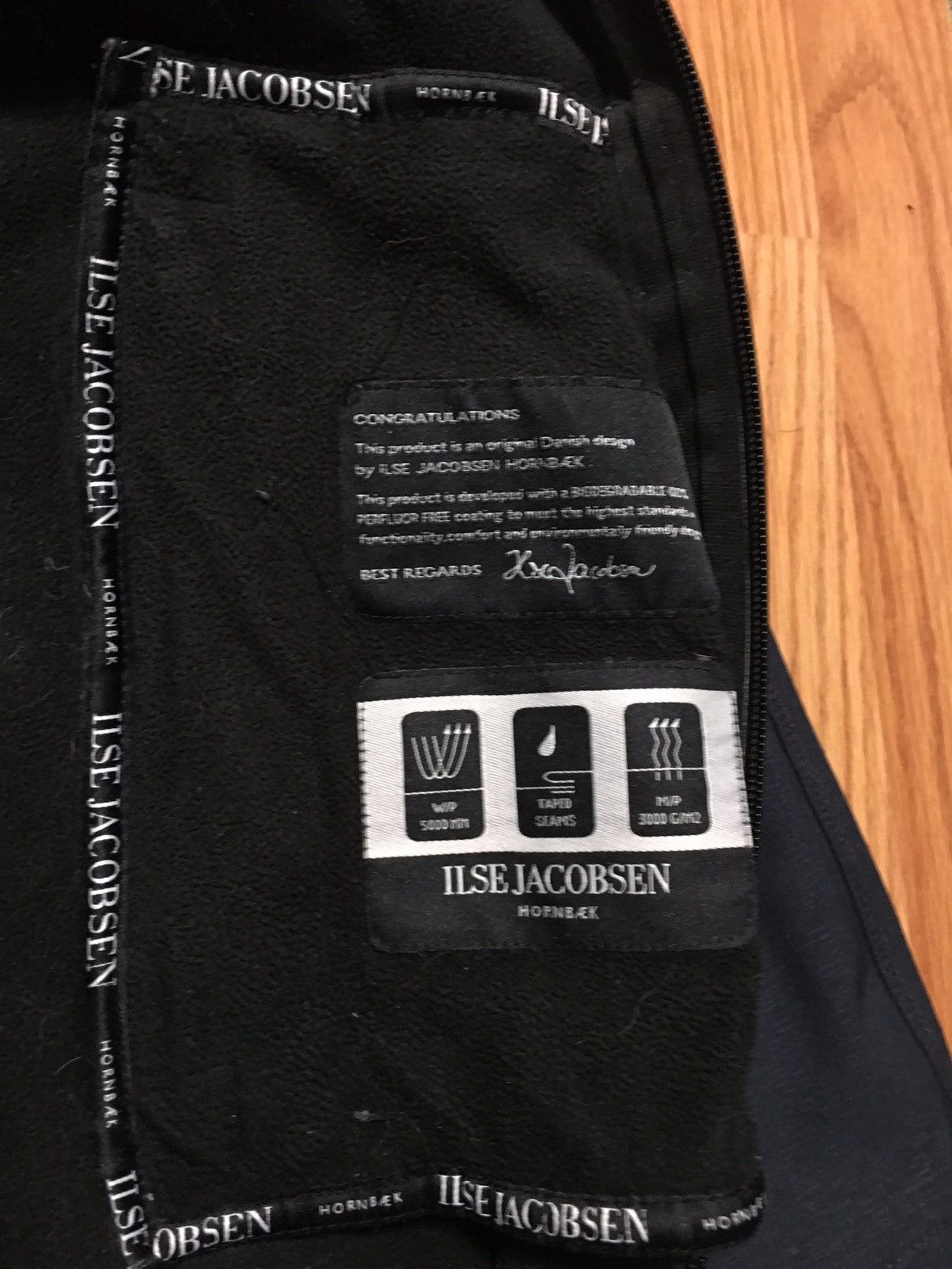 Ilse Jacobsen ILSE JACOBSEN Dark Blue RainCoat Jacket EU34 US4 Size S / US 4 / IT 40 - 11 Thumbnail