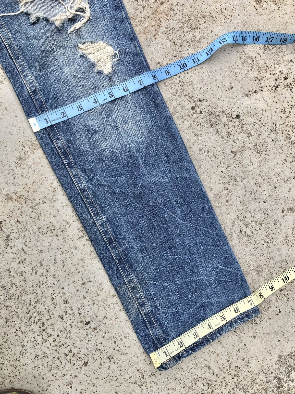 Japanese Brand × Seditionaries STUDDED DISTRESSED DENIM BY VINTAGE STANDARD JEANS Size 31" - 12 Thumbnail