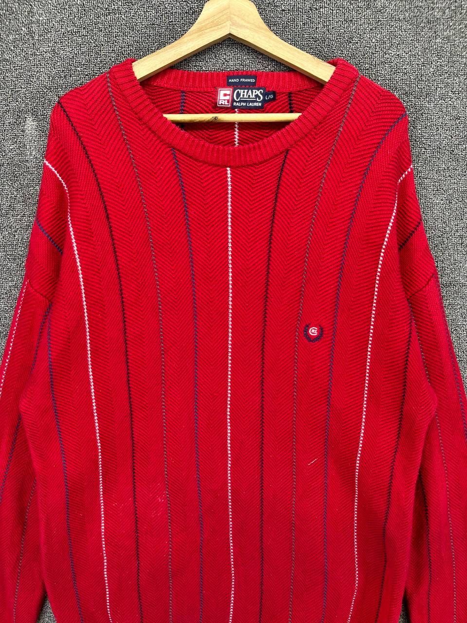 Chaps Ralph Lauren Vintage Chaps Ralph Lauren Hand Framed Knit Sweater Size US L / EU 52-54 / 3 - 2 Thumbnail