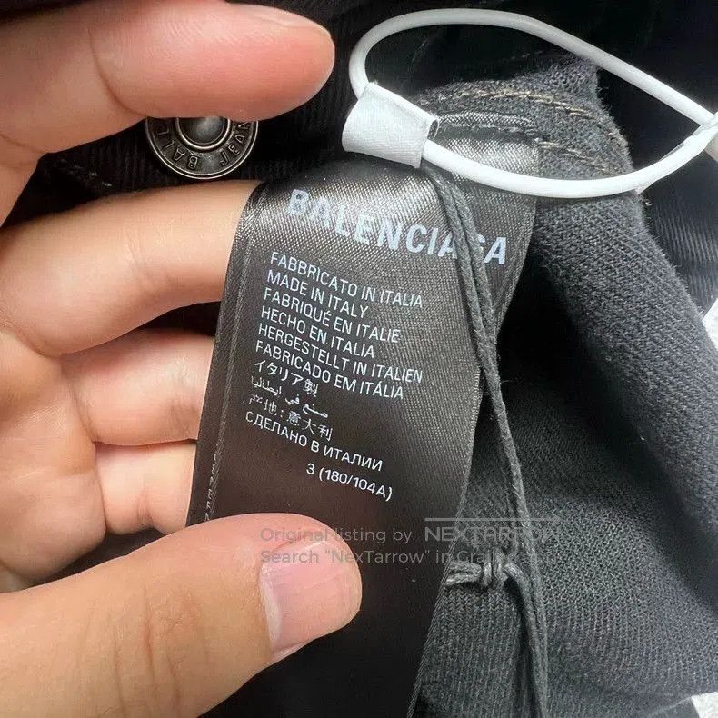Balenciaga Balenciaga Black Denim Jacket with Logo. Size US S / EU 44-46 / 1 - 5 Thumbnail