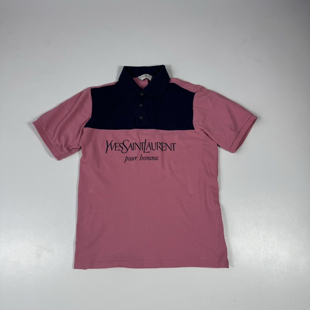 Yves Saint Laurent vintage polo yves saint laurent pour bomme big logo rare Size US S / EU 44-46 / 1 - 1 Thumbnail