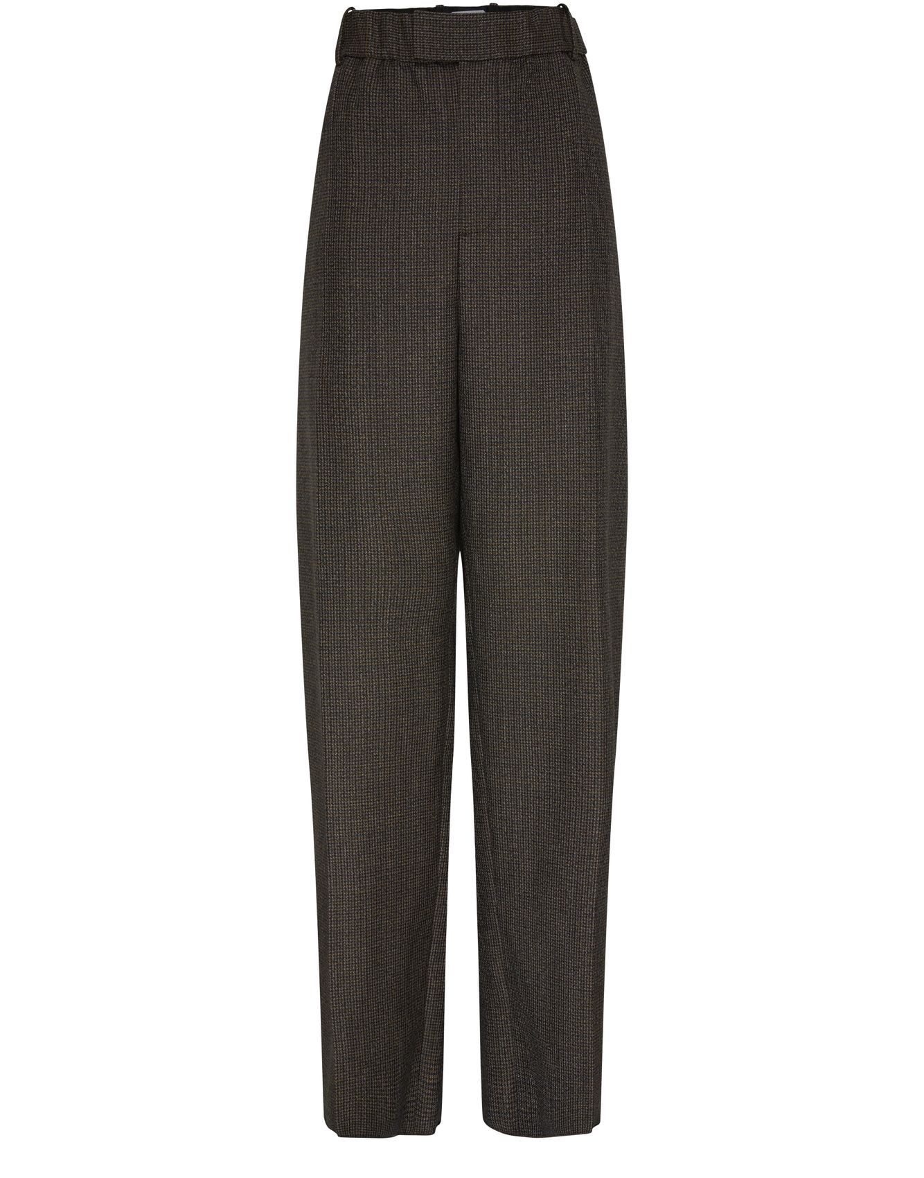 Bottega Veneta o1n1vont0125 Houndstooth Wool Trouser in Brown Size 27" / US 4 / IT 40 - 1 Thumbnail