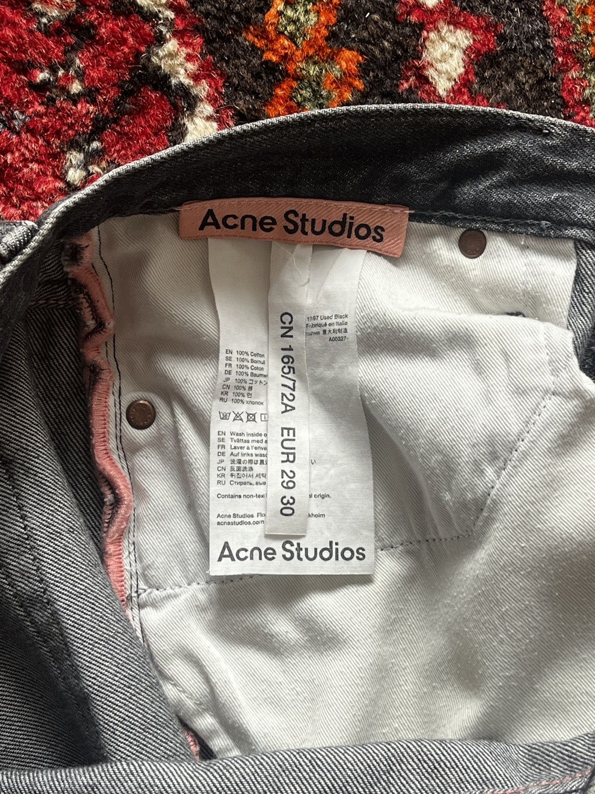 Acne Studios Acne Studios Black Jeans Size US 29 - 4 Thumbnail