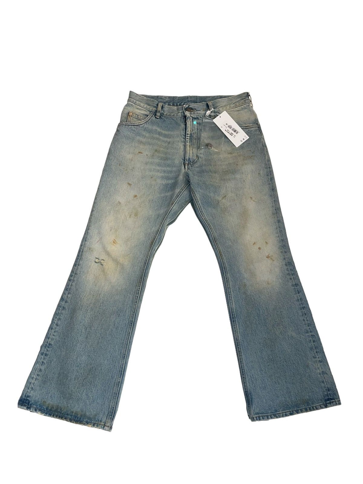 image of Maison Margiela Blue Faded Jeans Dirty Wash Size 29 W/ Tags in Faded Blue, Men's