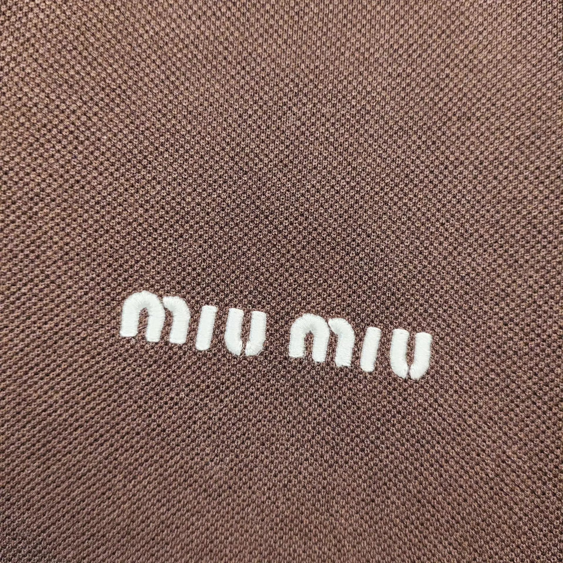Miu Miu MIU MIU Brown Cotton Long Sleeve Polo Shirt XS Size US XS / EU 42 / 0 - 3 Thumbnail