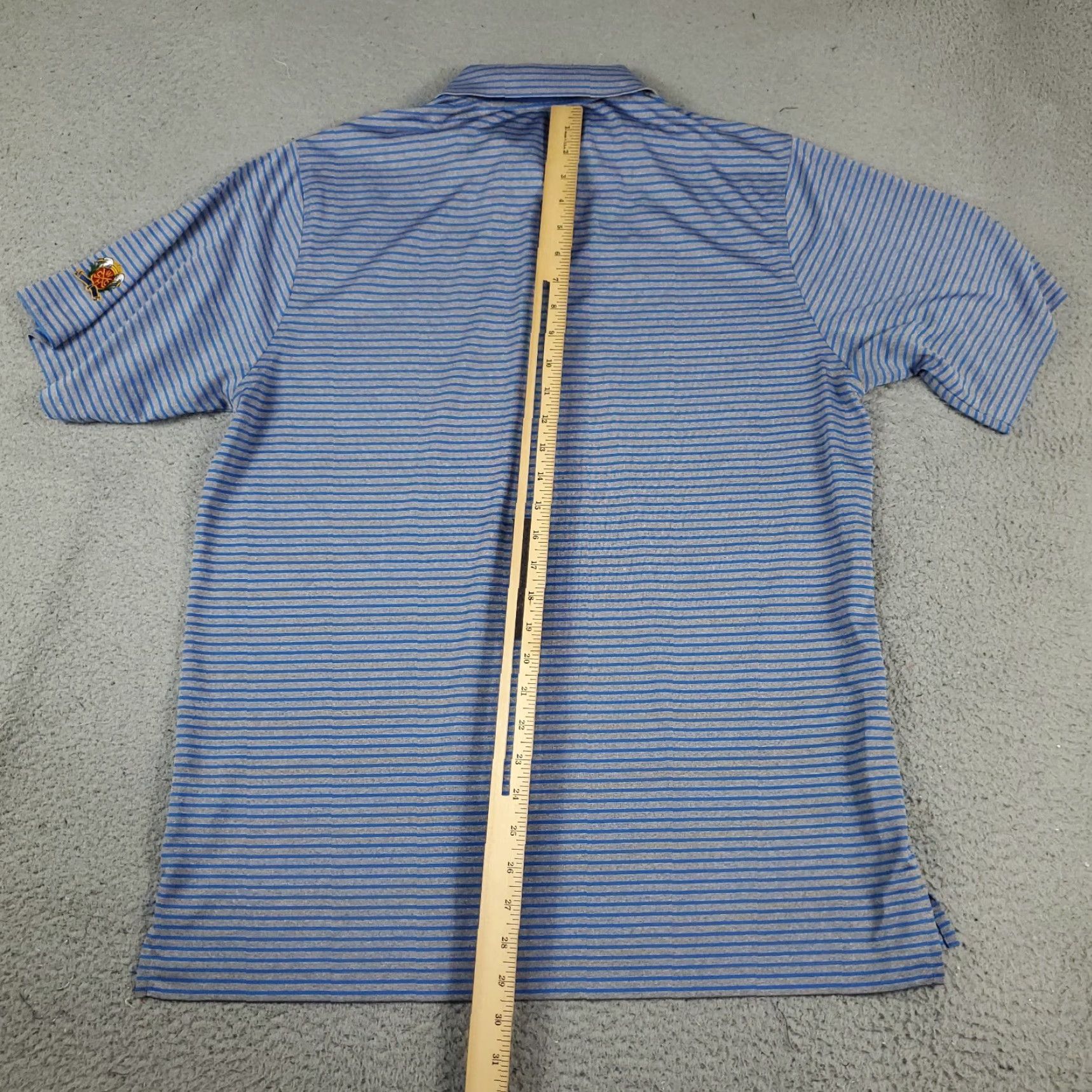 Vintage Donald Ross Polo Shirt Mens Size Medium Blue Striped Golf Short Sleeve Shirt Mens Polo Size US M / EU 48-50 / 2 - 4 Thumbnail