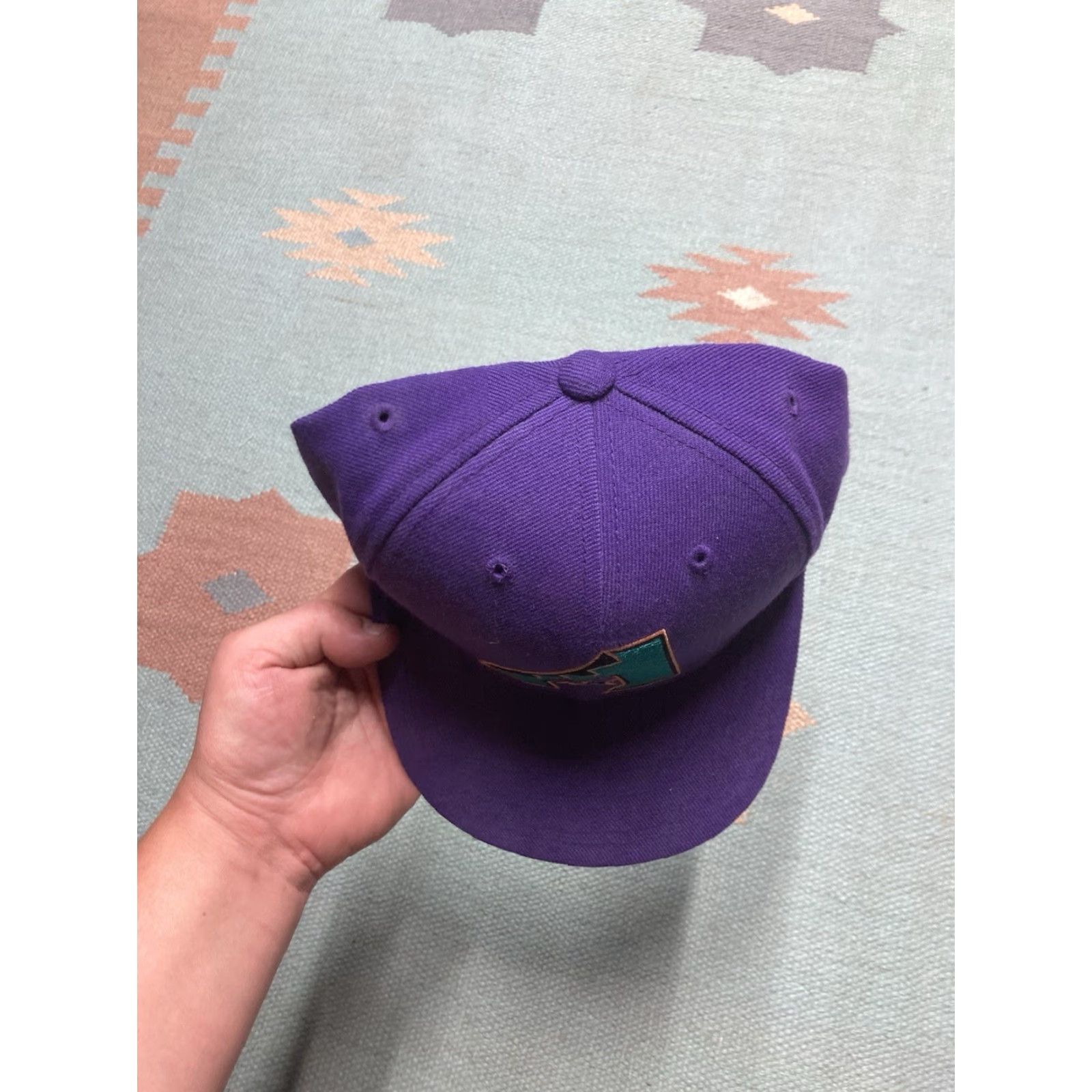 Vintage VINTAGE 90s SnapBack hat cap Arizona Diamondbacks big logo wool blend | AriZona | Men | Adjustable | Purple Role: Hat Size ONE SIZE - 3 Thumbnail
