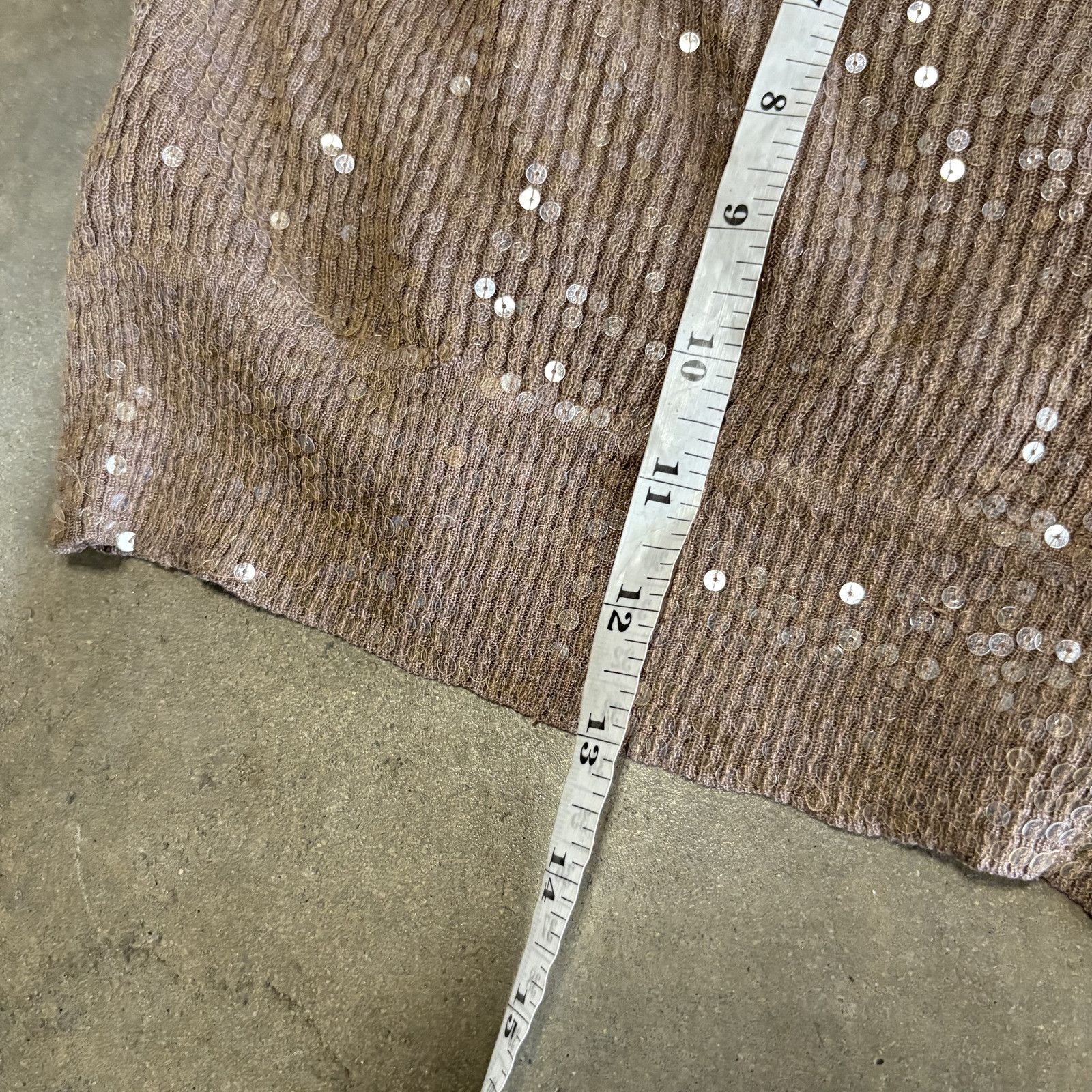Walter Van Beirendonck Walter Women Sequin Silk Cashmere Blend Sleeveless Top Sz L Size L / US 10 / IT 46 - 7 Thumbnail