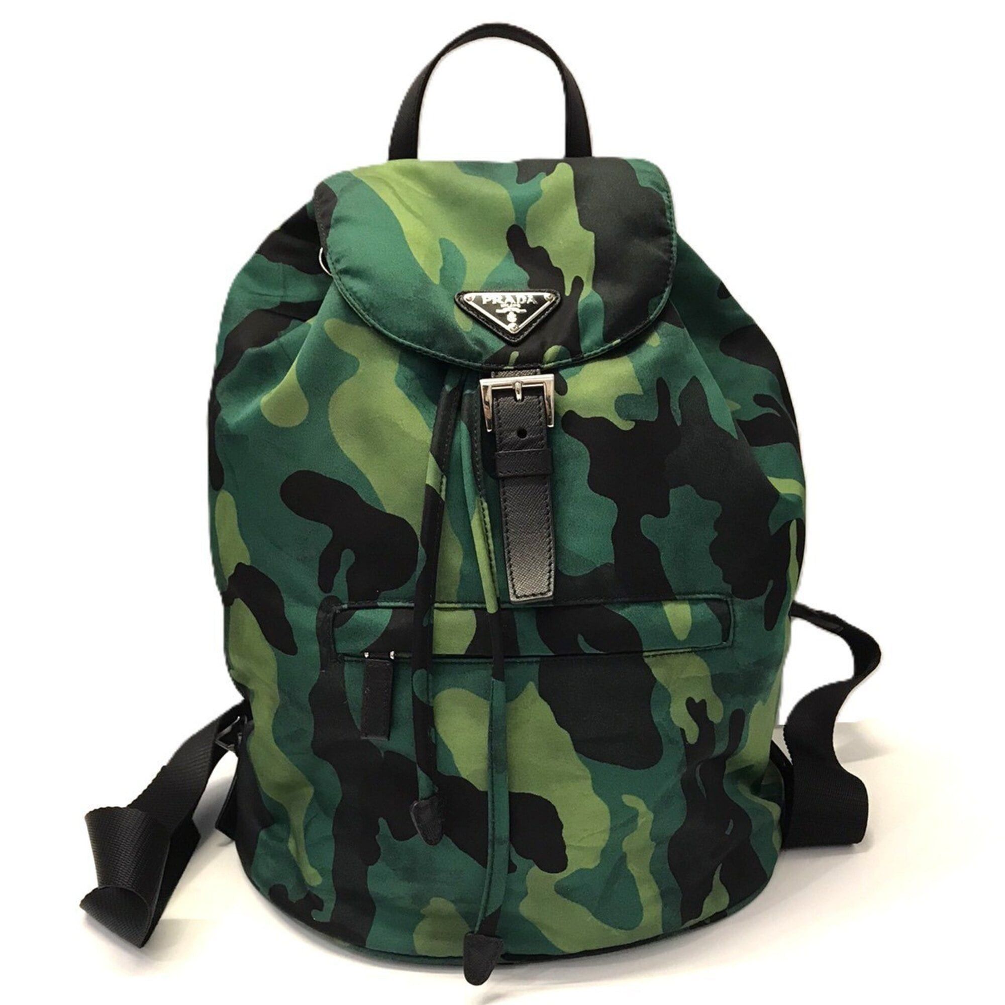Prada Prada Nylon Backpack, Rucksack, Plate, Camouflage Pattern, Green, BZ0032 PRADA Size ONE SIZE - 1 Thumbnail