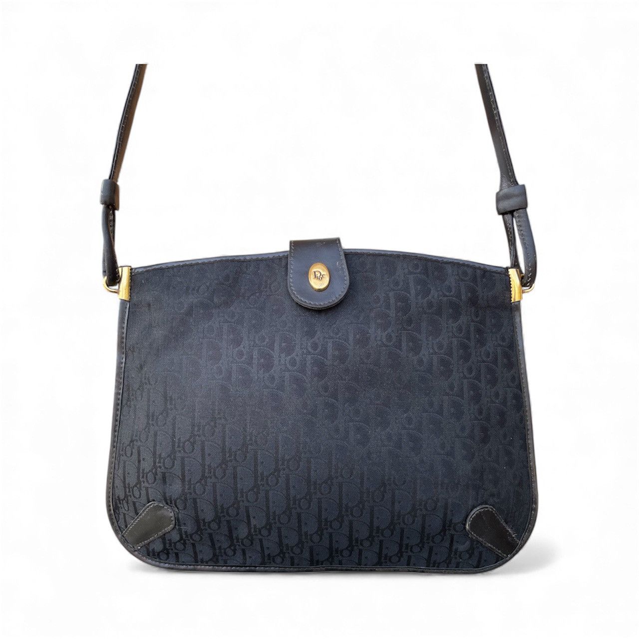 Christian Dior Monsieur Authentic 90s ChristianDior Black Oblique Trotter Canvas Bag Size ONE SIZE - 1 Thumbnail