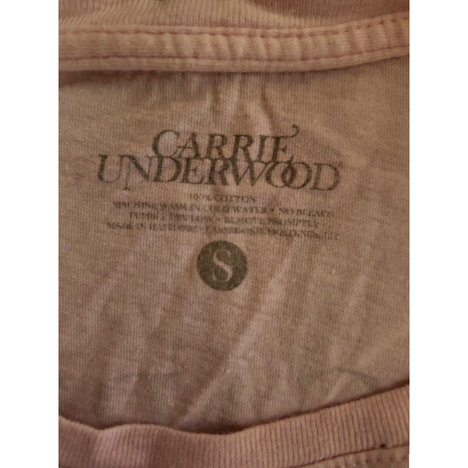 Pinko Womens Carrie Underwood Cry Pretty Tour 360 Pink T Shirt Small Juniors Size S Crew Neck Short Sleeve 100% Cotton Casual Shirt Womens Size S / US 4 / IT 40 - 3 Thumbnail