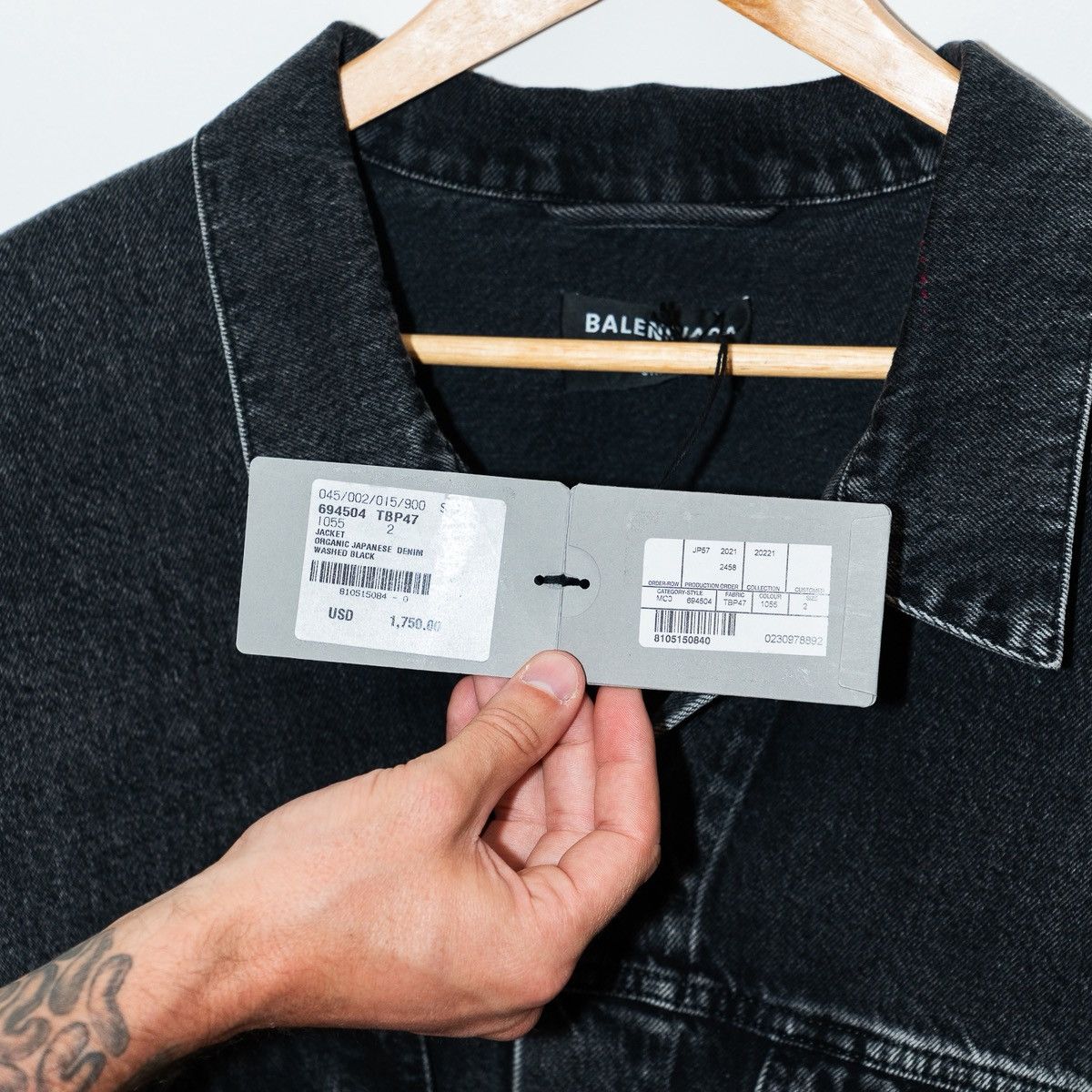 Balenciaga Balenciaga Metal Back Logo Denim Oversized Jacket Size US M / EU 48-50 / 2 - 8 Thumbnail