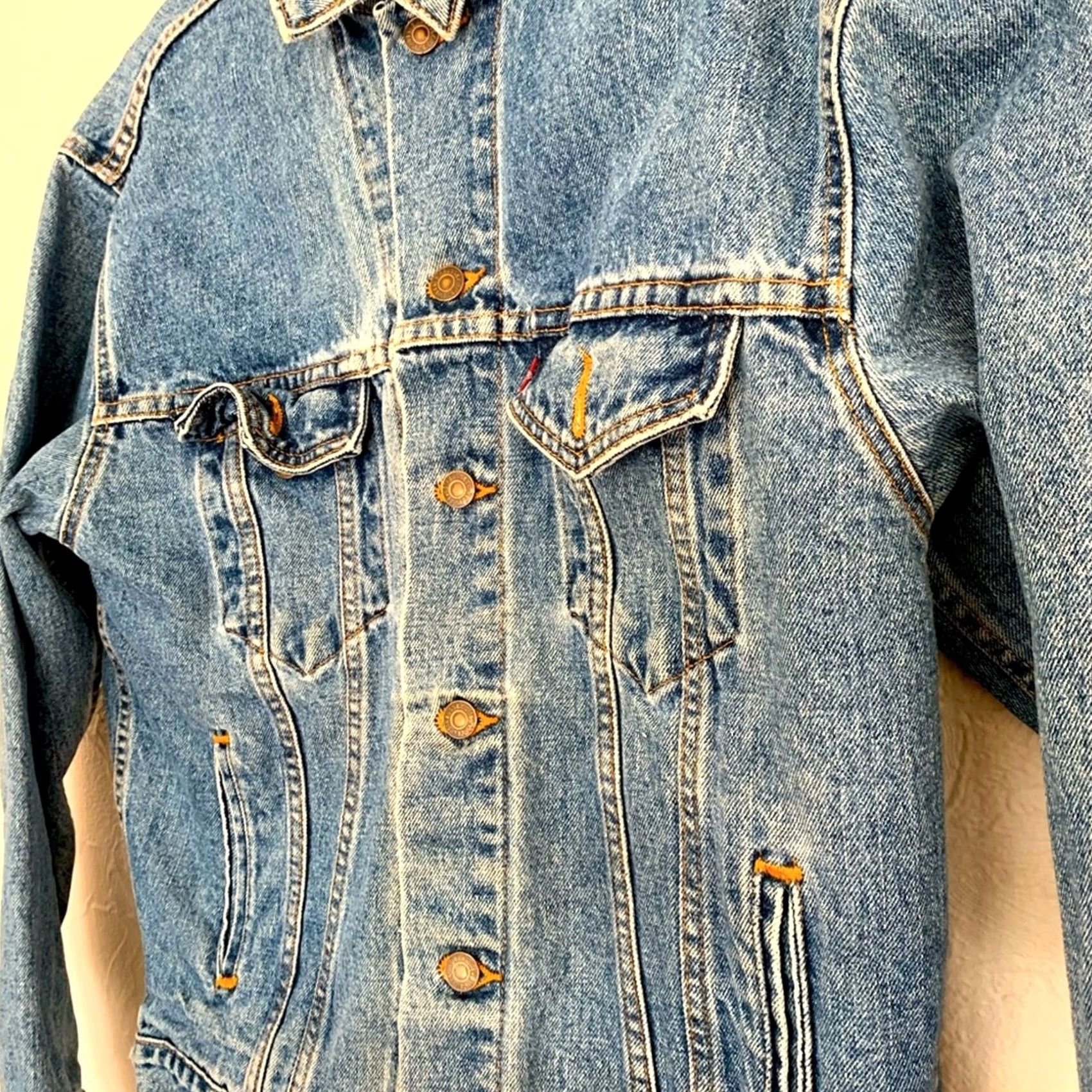 Levi's Vintage Levis Denim Trucker Jeans Jacket Mens MEDIUM USA Made 4 Pockets CLEAN Size US 31 - 3 Thumbnail