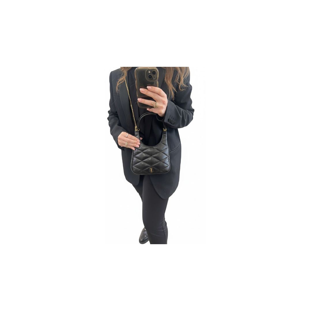 Saint Laurent Paris o1s1wg111125 Size: OS / Mini Hobo Bag in Black Size ONE SIZE - 1 Thumbnail