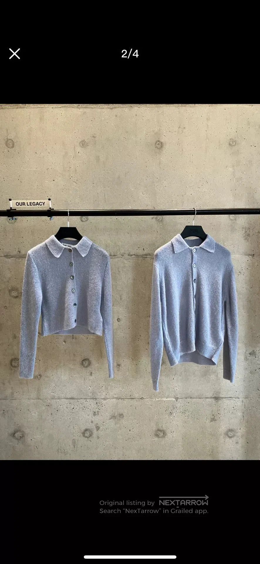 Our Legacy our legacy baby blue knit cardigan for men. Size US M / EU 48-50 / 2 - 2 Thumbnail