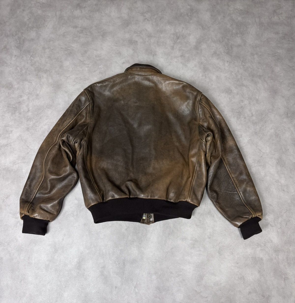 Chevignon Vintage Chevignon Leather Bomber Jacket Aviator Flight A-2 Size US M / EU 48-50 / 2 - 10 Thumbnail