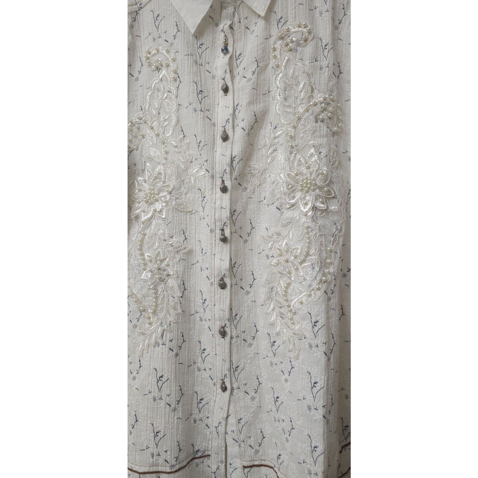 Anthropologie Aratta Silent Journey Anthropologie Top Floral Embroidered S Size S / US 4 / IT 40 - 3 Thumbnail
