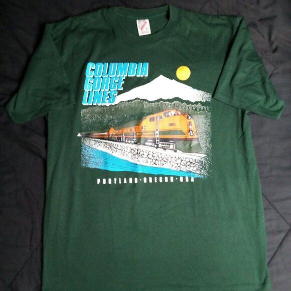 Jerzees Vintage Columbia Gorge Lines Portland Oregon T-Shirt Size US L / EU 52-54 / 3 - 2 Thumbnail