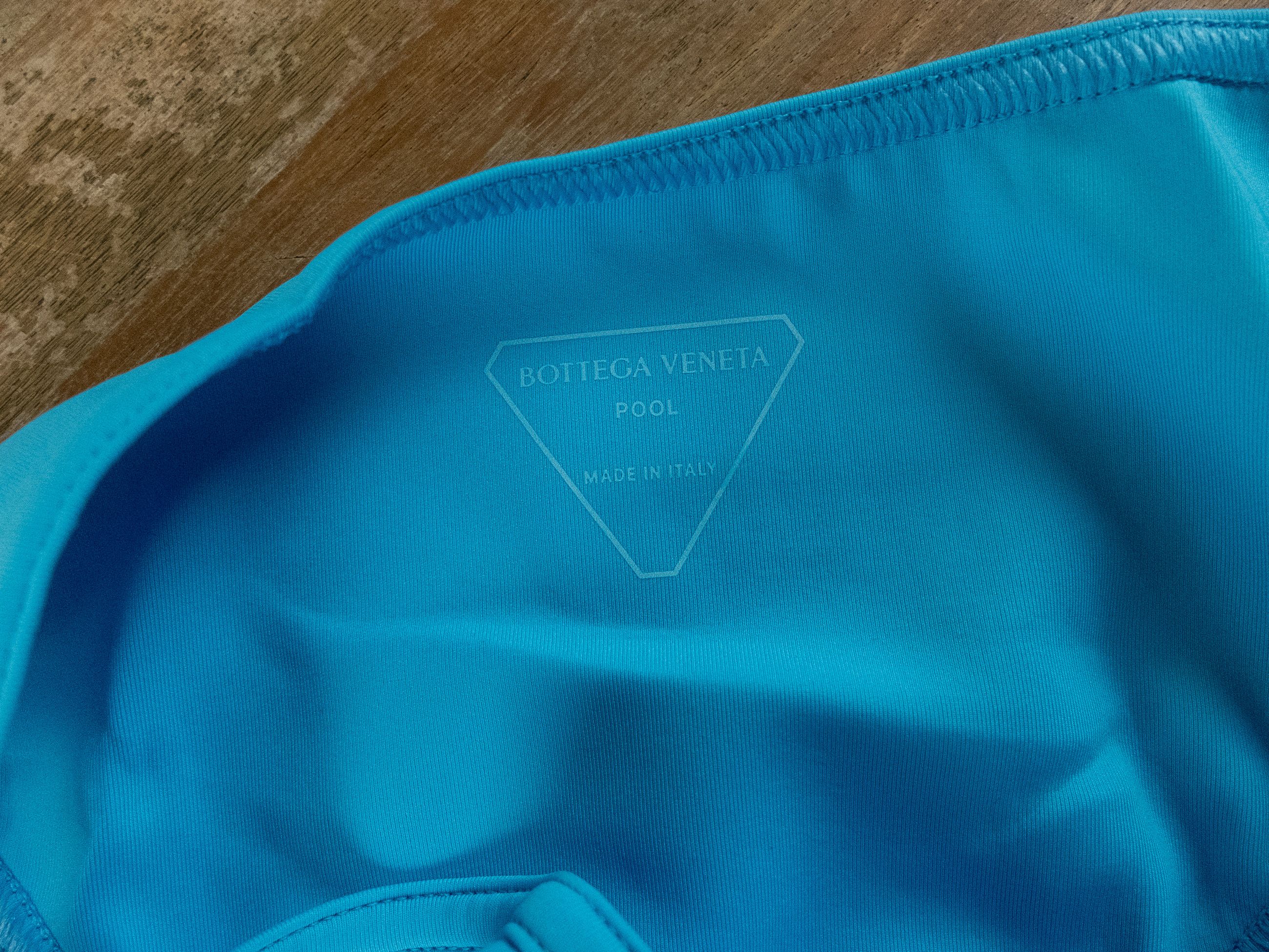 Bottega Veneta BOTTEGA VENETA blue two piece one shoulder bikini swimsuit M Size 28" / US 6 / IT 42 - 10 Thumbnail