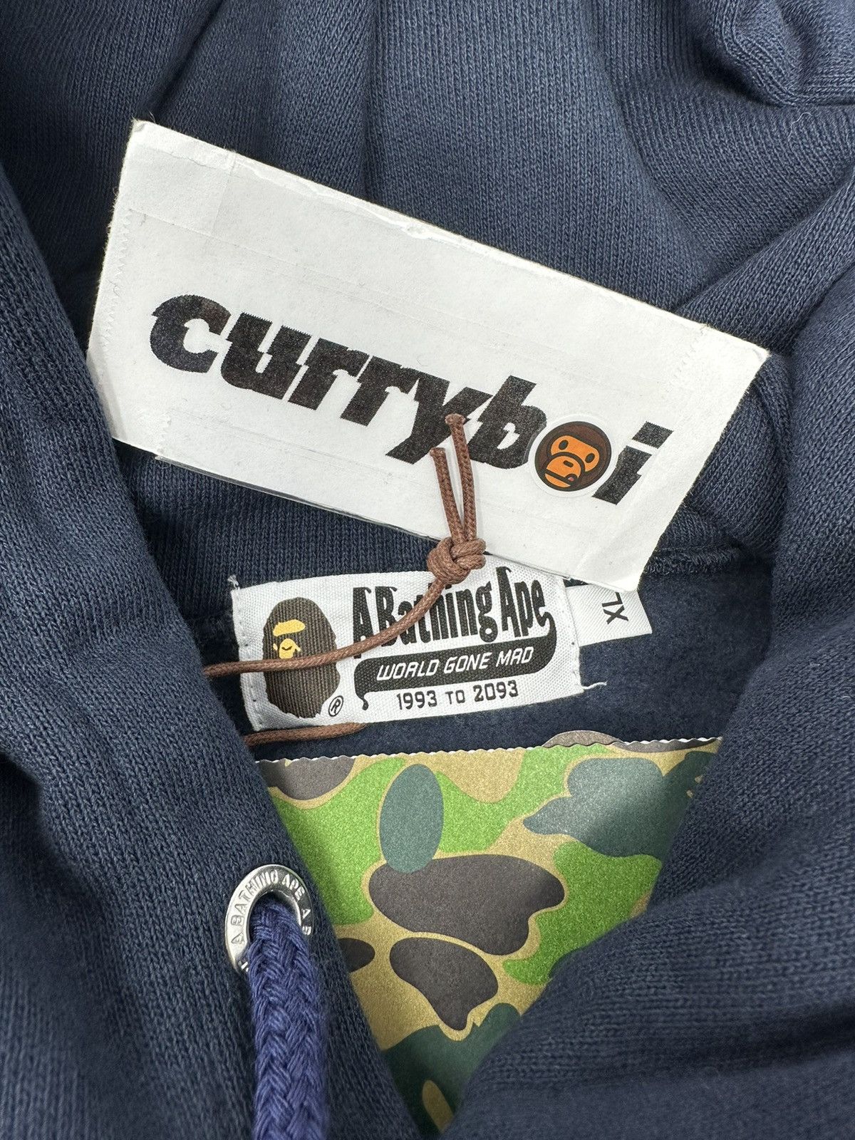 Bape SALE🔥BAPE Milo on Bape Relaxed Fit Pullover Hoodie Navy Size US XL / EU 56 / 4 - 5 Thumbnail