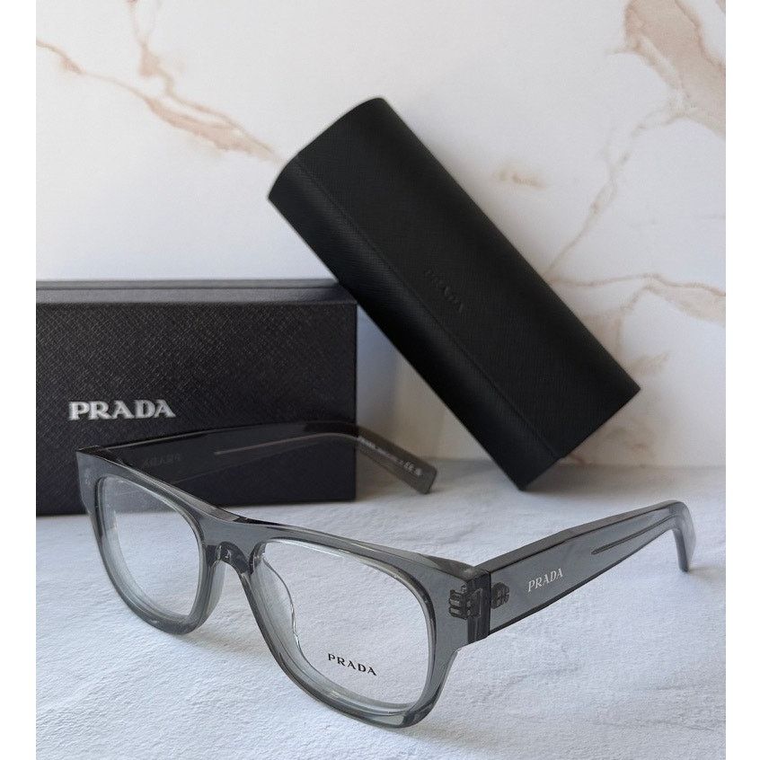 Prada NEW Prada PR D08U Transparent Green Unisex Eyeglasses Frames Size ONE SIZE - 3 Thumbnail