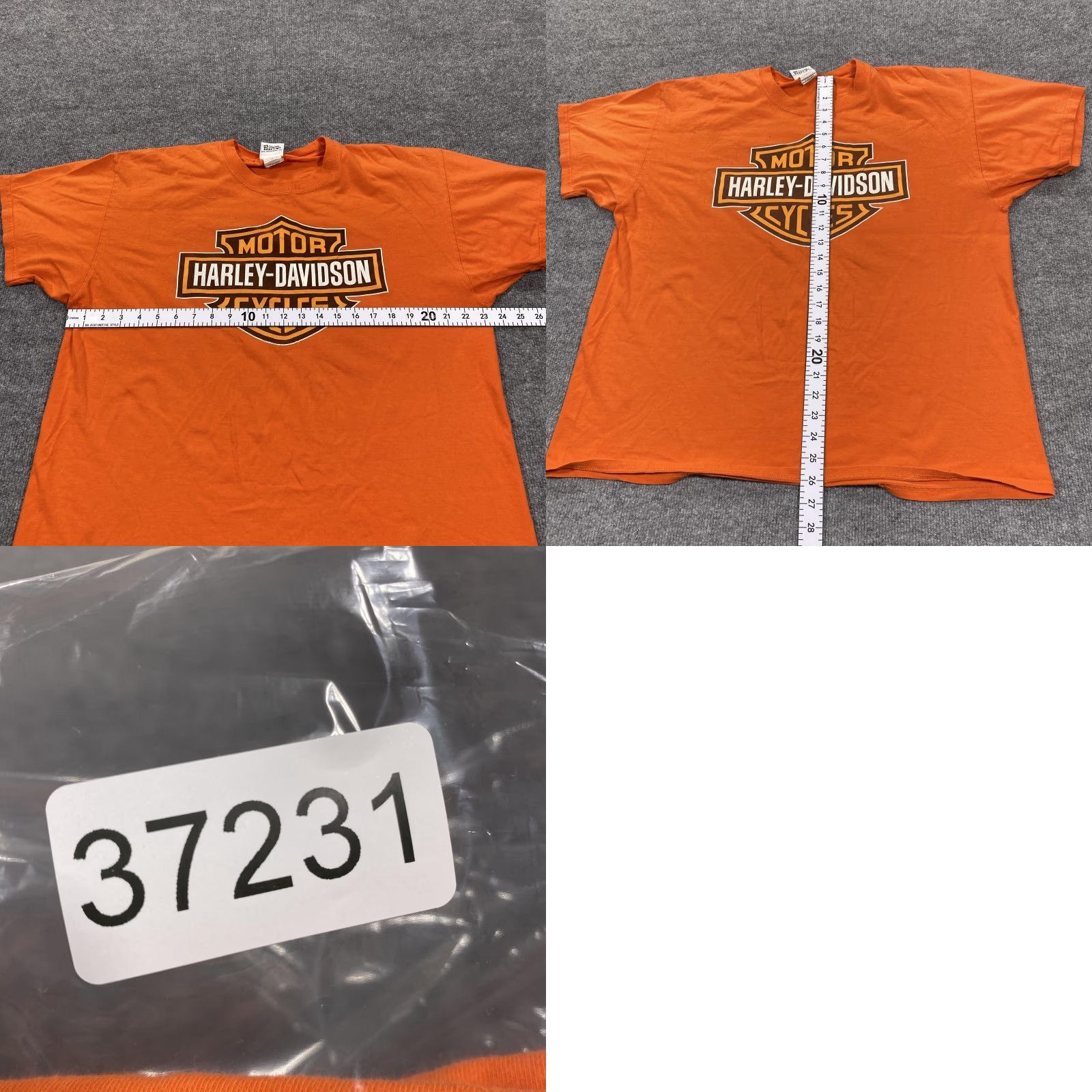 Harley Davidson Harley-Davidson Shirt Mens XL Orange Bartels Los Angeles Motorcycle Graphic Tee Size US XL / EU 56 / 4 - 8 Thumbnail