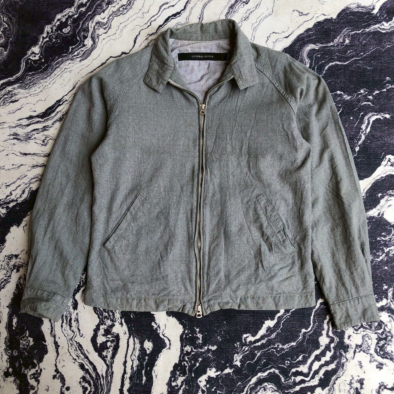 Japanese Brand General Supply Minimal Zip Work Jacket Grey Size US S / EU 44-46 / 1 - 1 Thumbnail