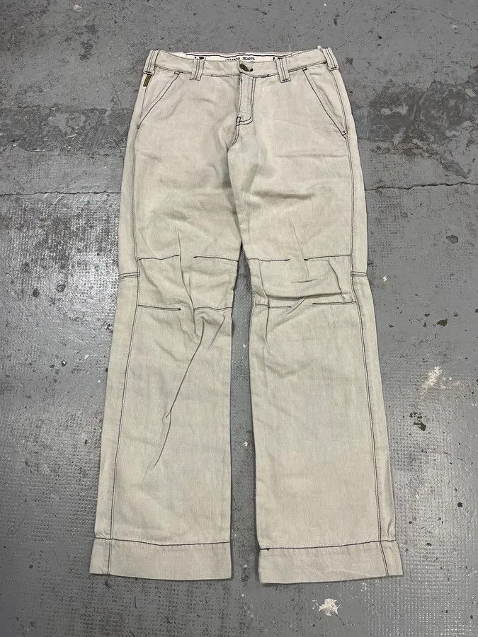 Armani 2000s Armani Tweed Light White Cozy Pants Size US 32 / EU 48 - 1 Thumbnail