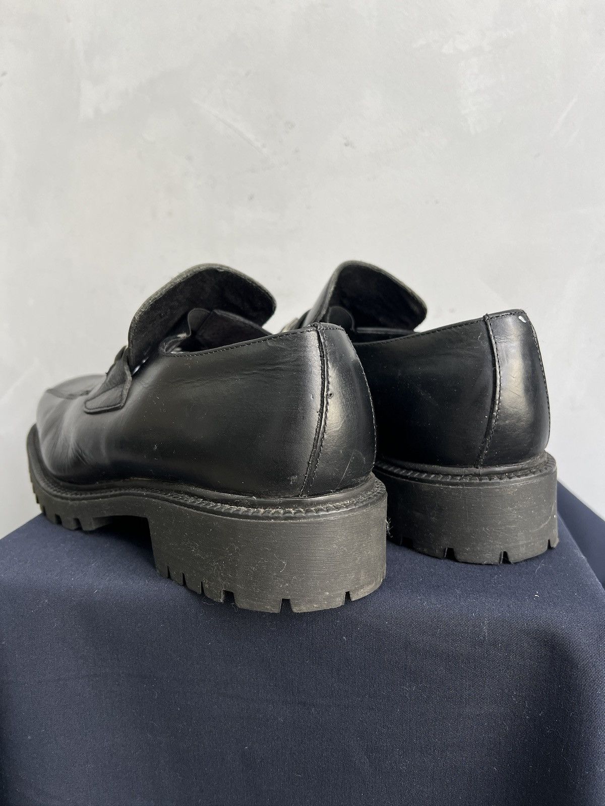 New Rock Black leather platform avant Garde boots y2k style new rock Size US 12.5 / EU 45-46 - 5 Thumbnail