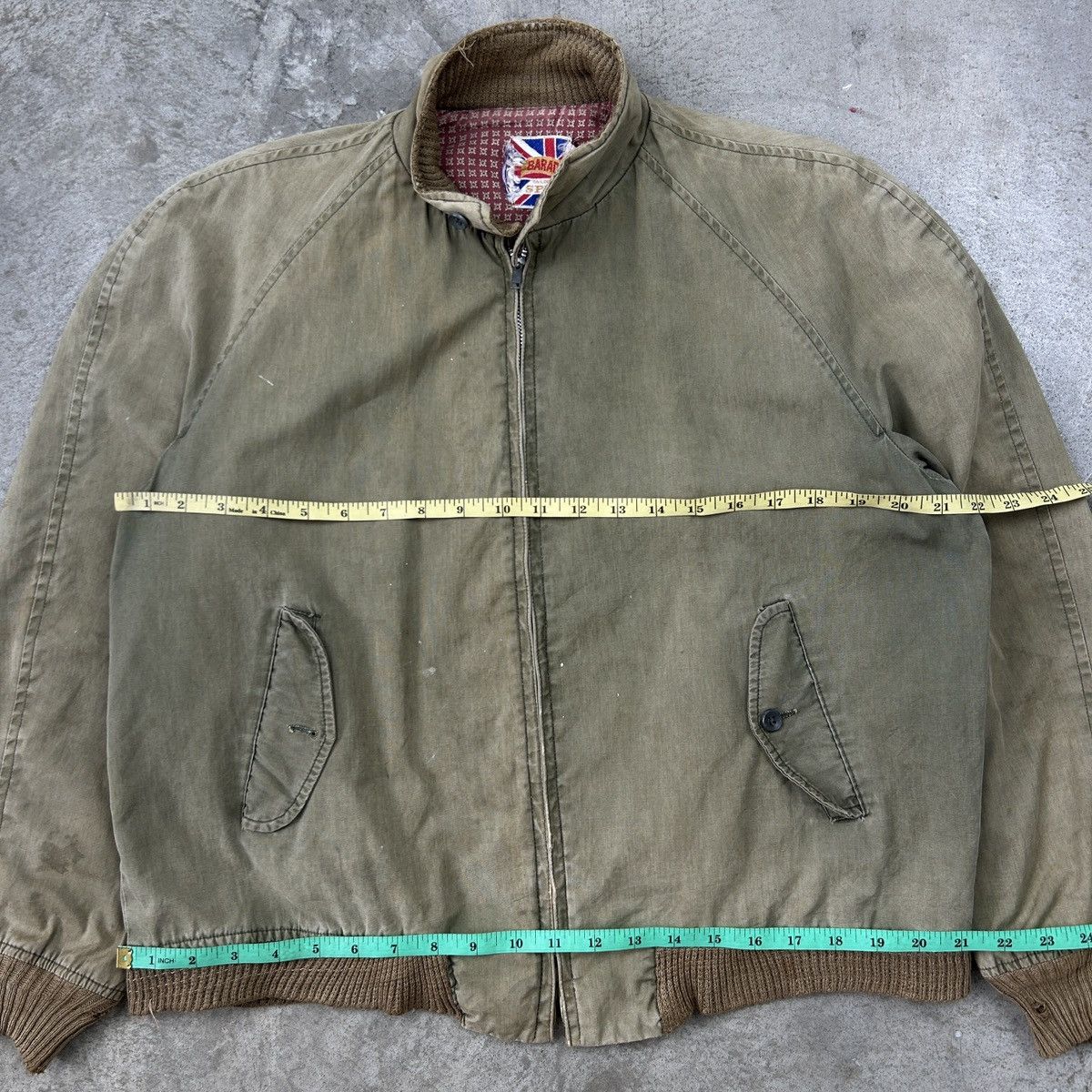 Vintage 1980s Distressed English Work Jacket Baradak by Spatz Size US L / EU 52-54 / 3 - 21 Thumbnail