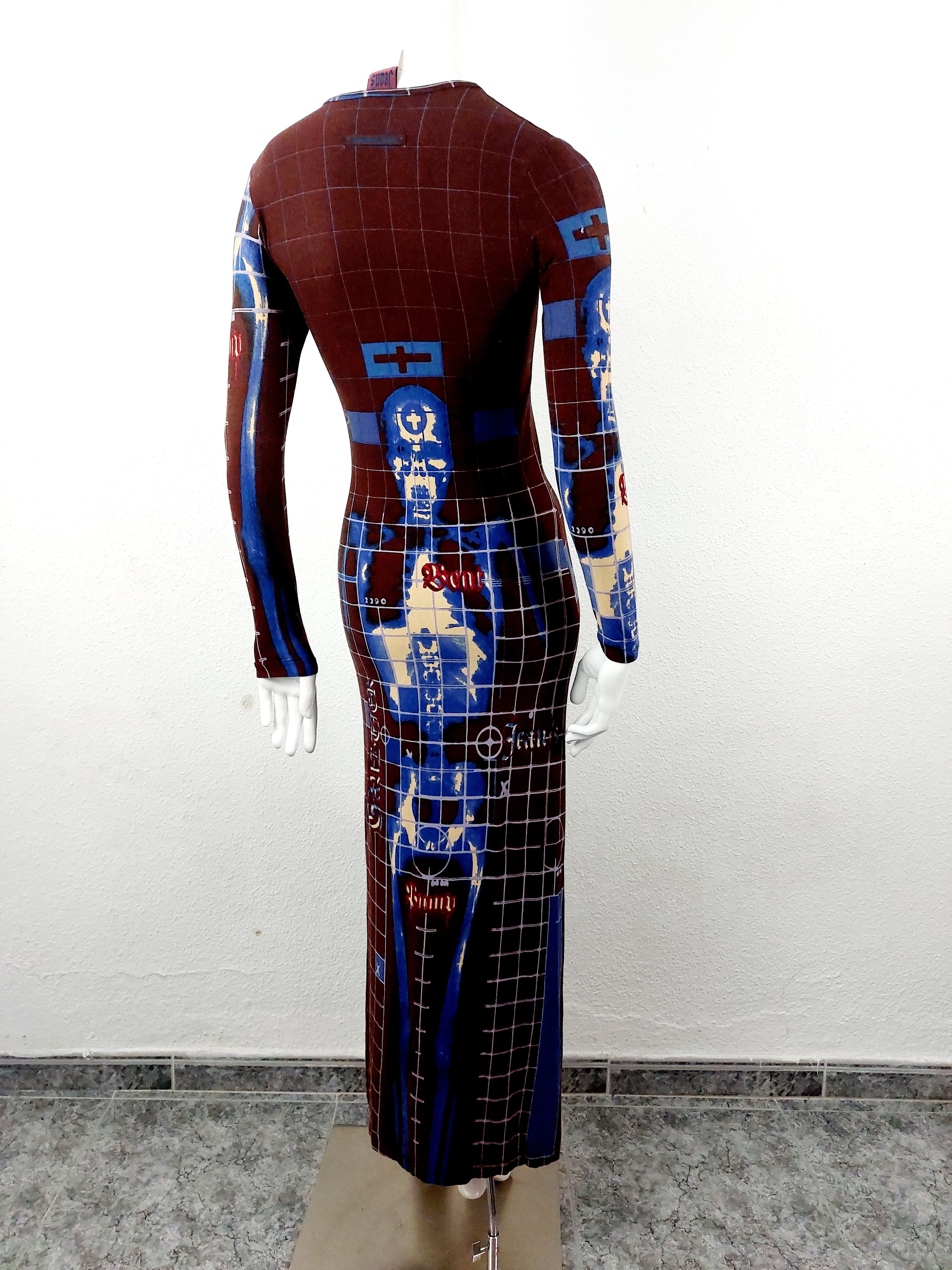 Jean Paul Gaultier Jean Paul Gaultier 1996 Cyberbaba X-Ray Skeleton Maxi Dress Size M / US 6-8 / IT 42-44 - 11 Thumbnail