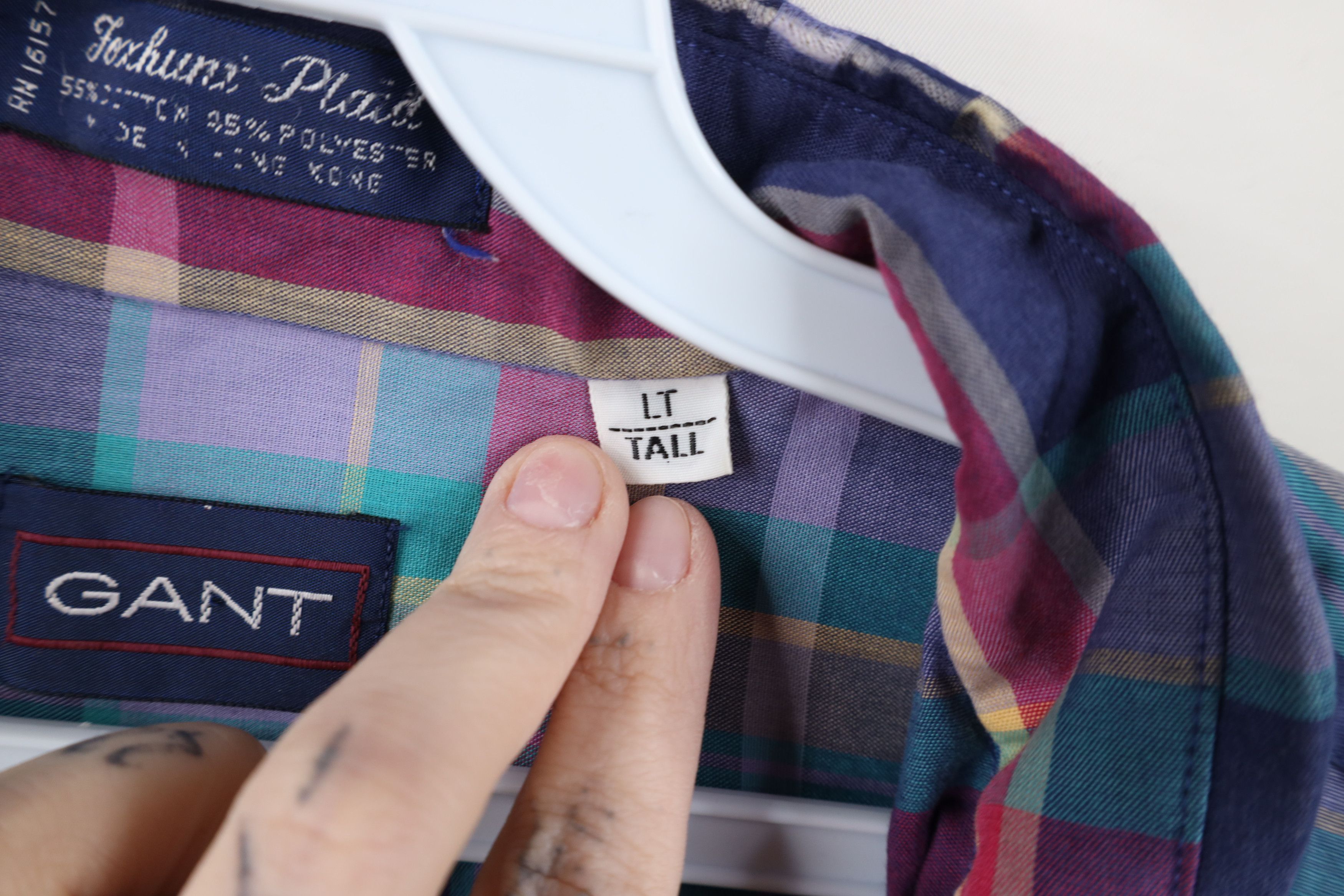 Vintage Vintage 90s Streetwear Madras Plaid Button Down Shirt Size US L / EU 52-54 / 3 - 11 Thumbnail