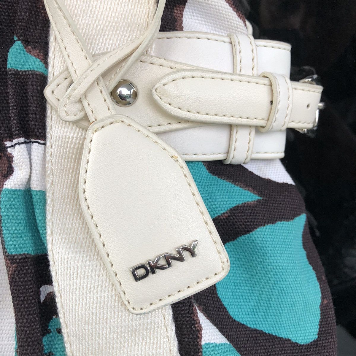 DKNY DKNY Vibrant Green Cloth Tote Bag Size ONE SIZE - 6 Thumbnail