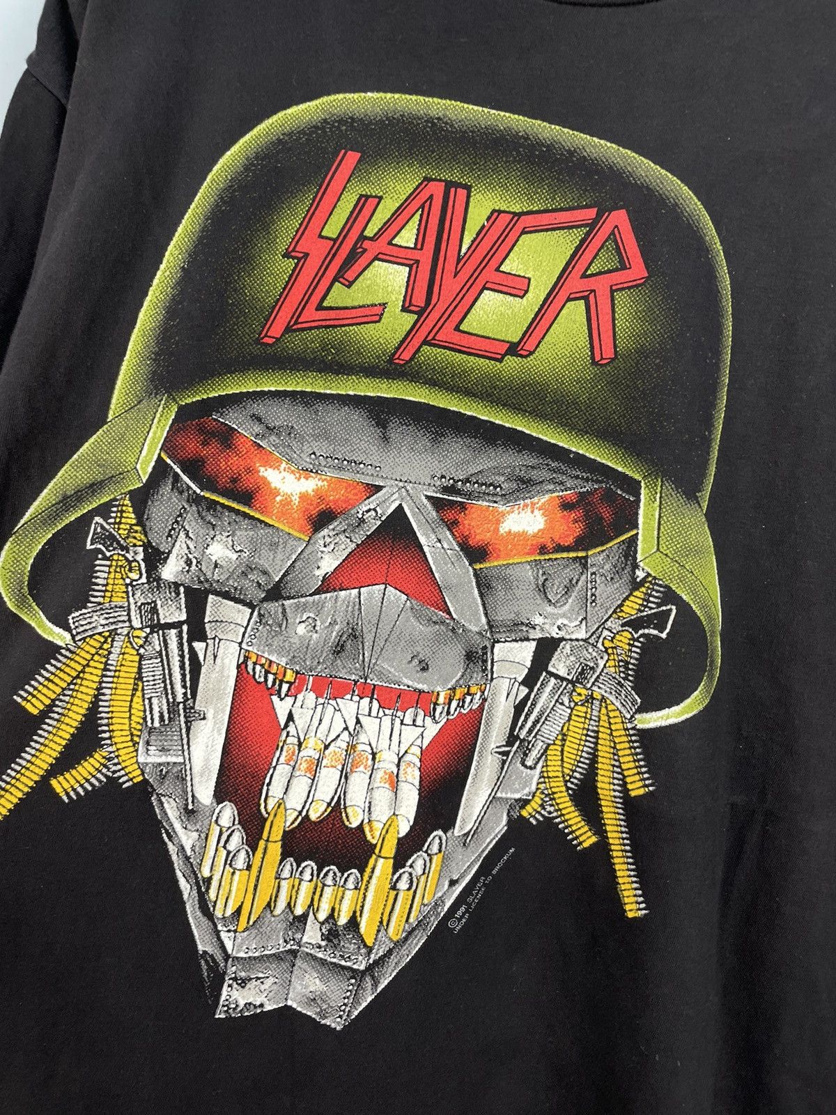 Band Tees Vintage 90s Slayer thrash metal band t shirt Size US L / EU 52-54 / 3 - 4 Thumbnail