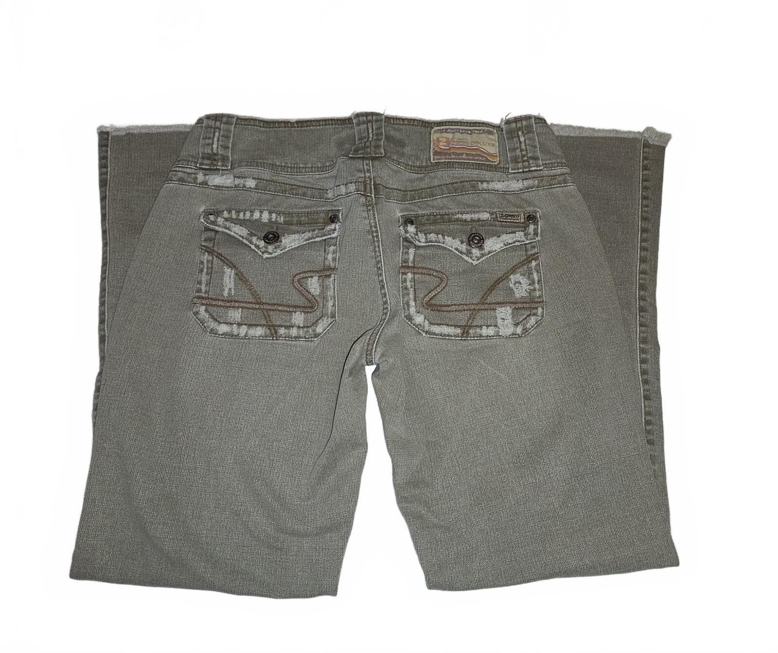 Seven 7 Seven7 Women's Distressed Gray Denim Jeans Size 28" / US 6 / IT 42 - 2 Thumbnail