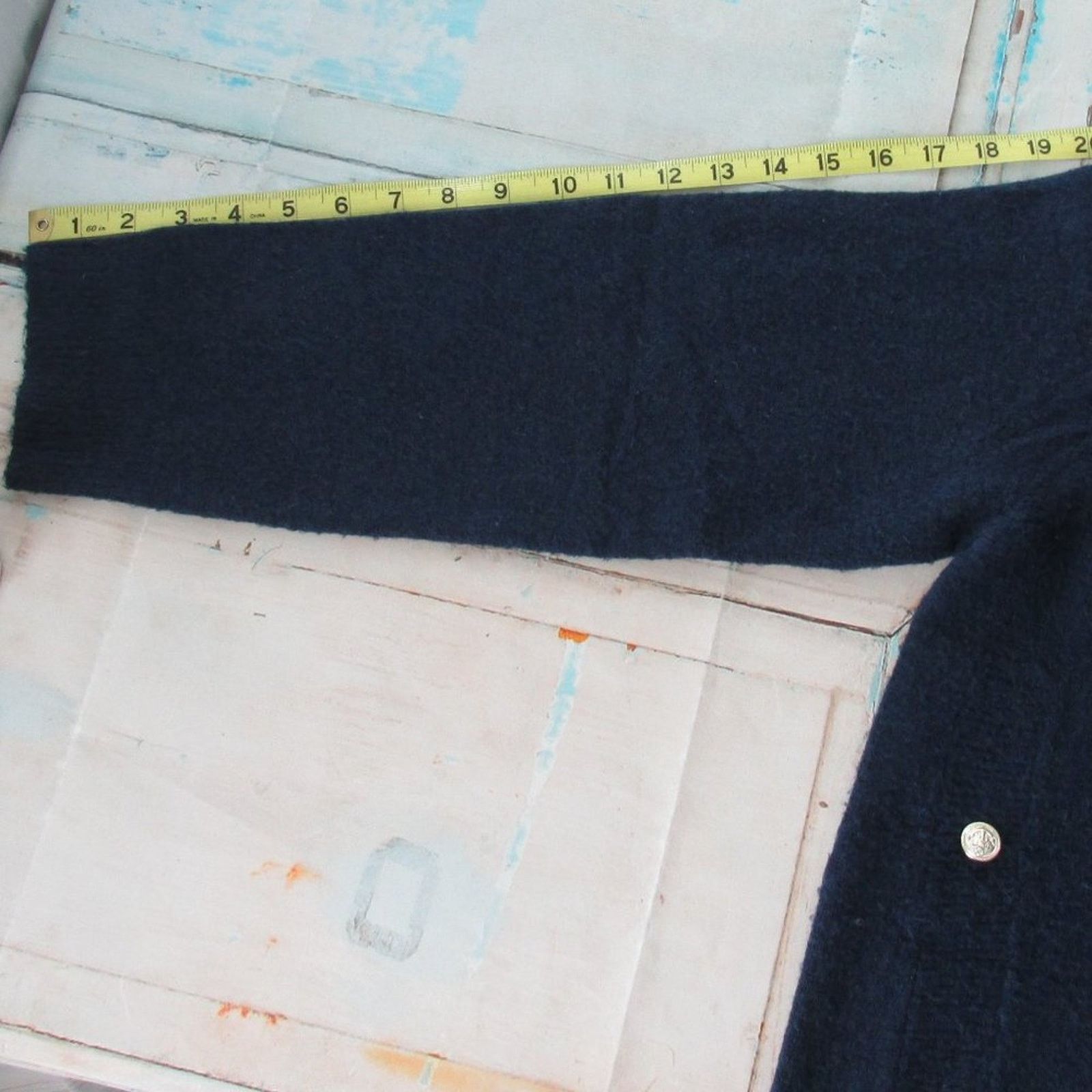 Other Ellos Navy Blue Button Pullover Stretchy Long Sleeve Sweater Size L / US 10 / IT 46 - 10 Thumbnail