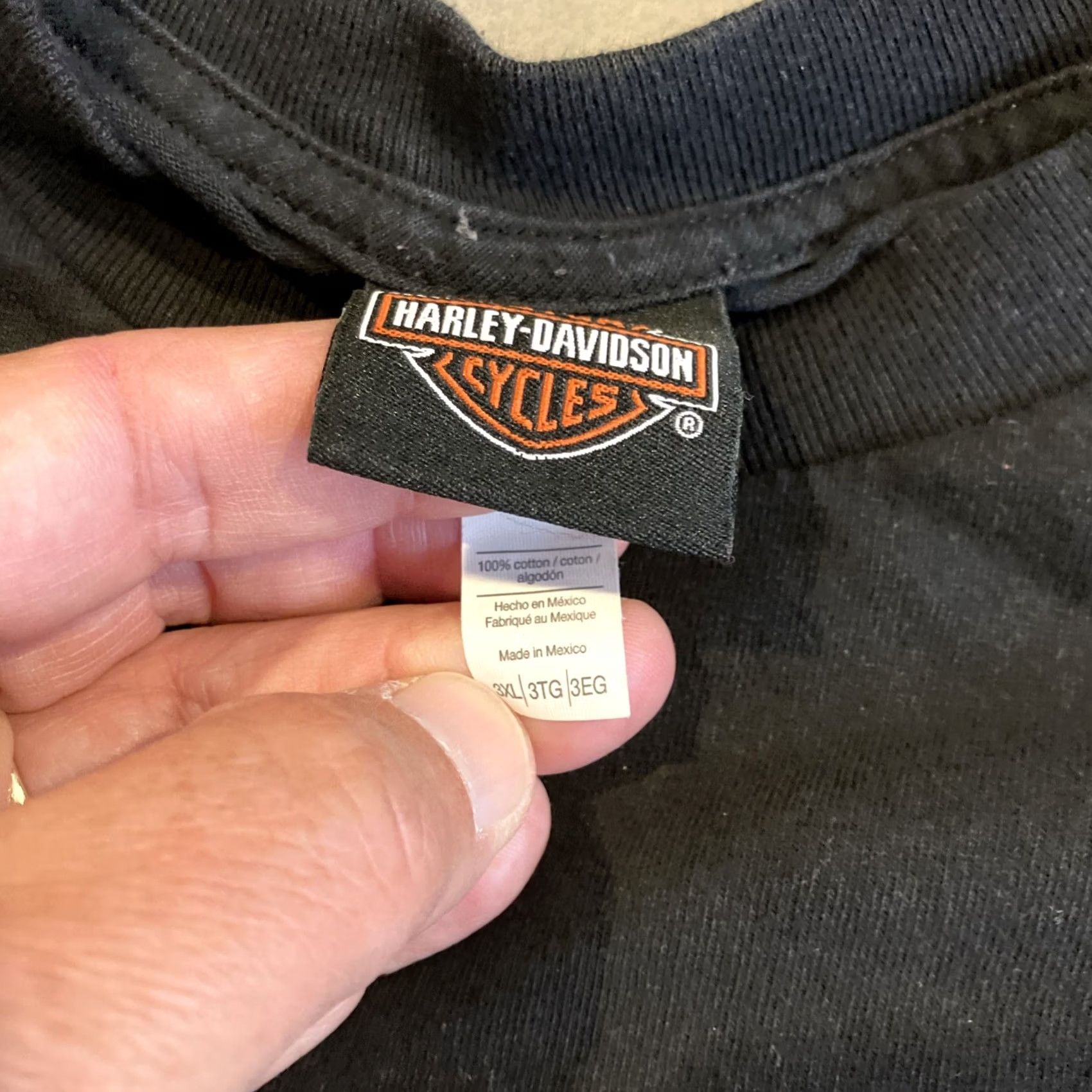 Harley Davidson Harley-Davidson T-Shirt Double-Sided Graphic Print 3XL Black Crew Neck Men Vintage? No (adjusted) Size US XXL / EU 58 / 5 - 4 Thumbnail