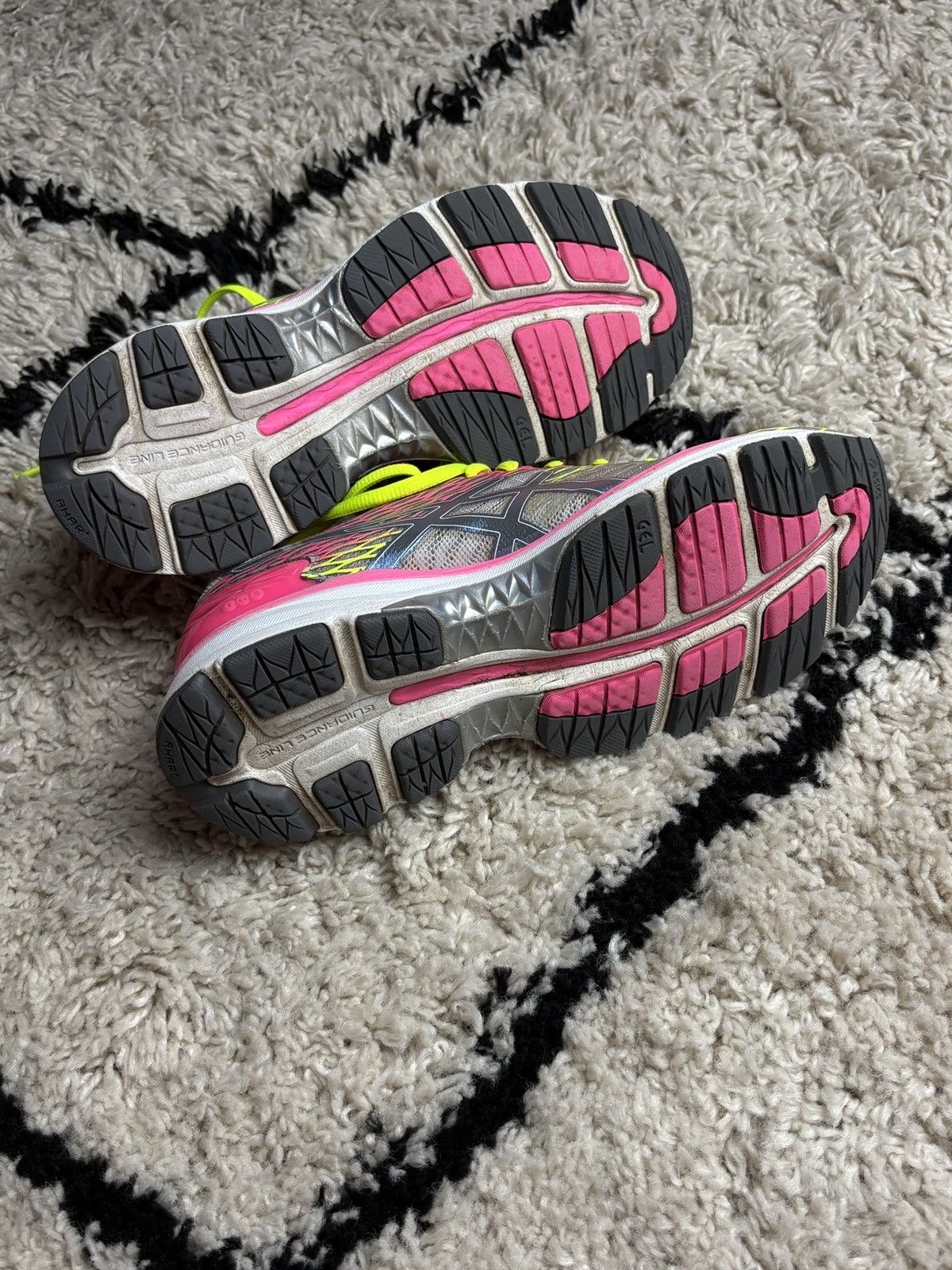Asics Asics Gel Nimbus 18 Crazy Multicolor Pink Running Sneakers Size US 7.5 / IT 37.5 - 8 Thumbnail