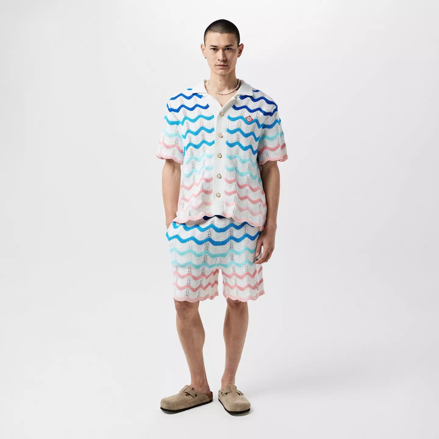 Casablanca o1g2r1mq0426 Gradient Wave Crochet Shirt in Multicolor Size US L / EU 52-54 / 3 - 5 Thumbnail