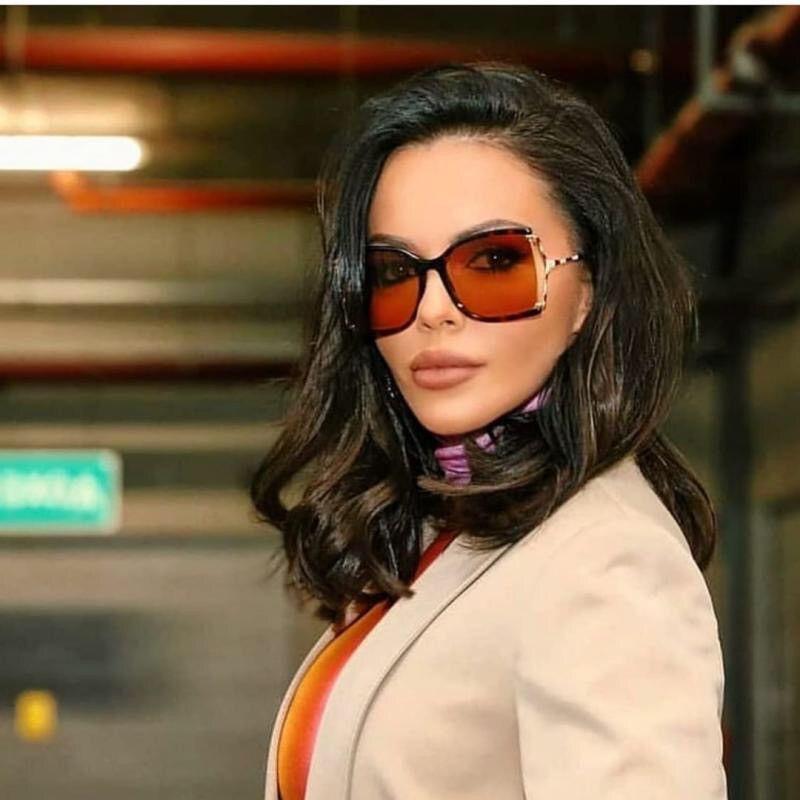 image of Gucci Orange Gradient Butterfly Ladies Sunglass Gg0592Sk 003, Women's