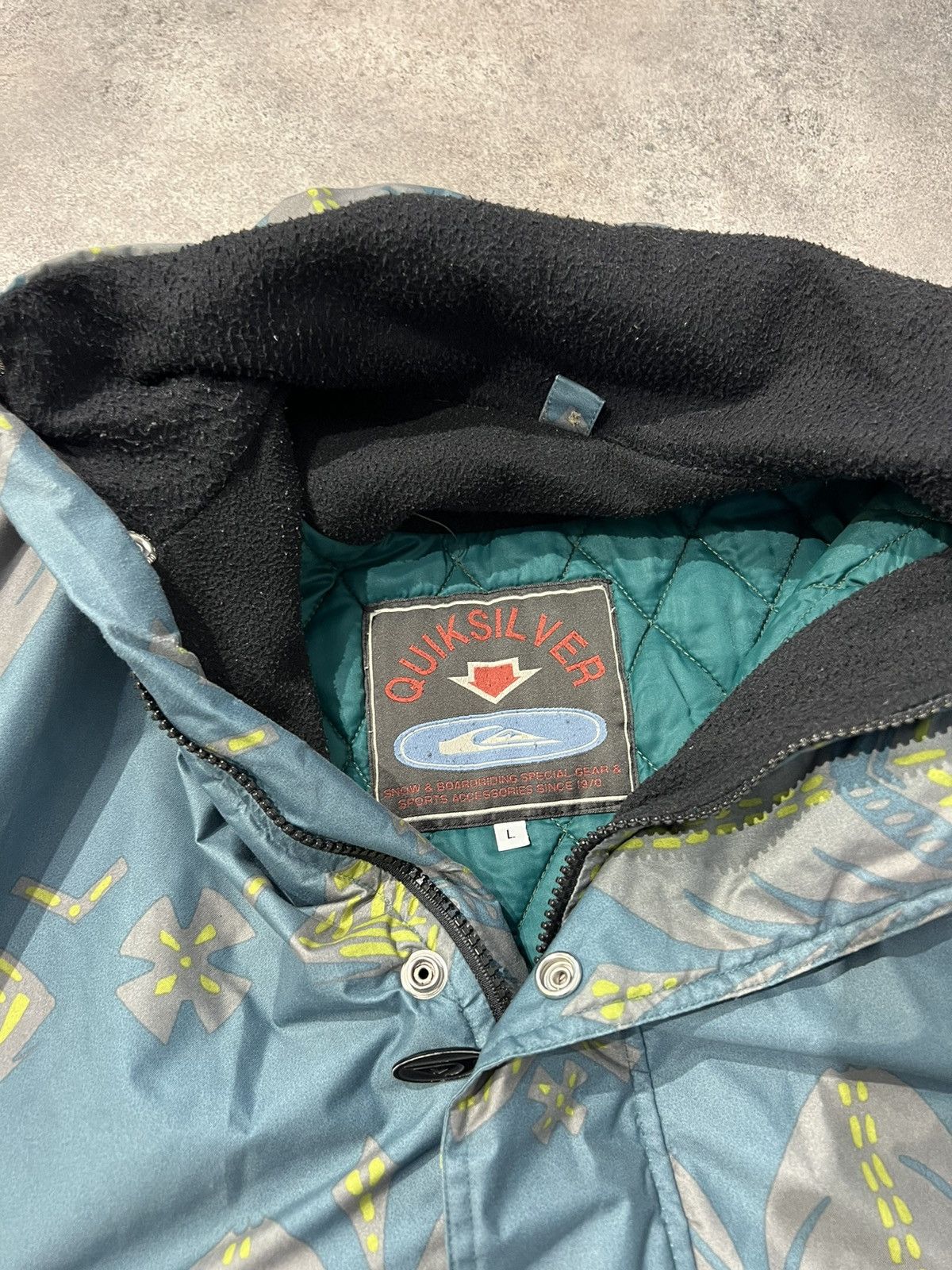 Quiksilver × Vintage Quiksilver vintage rare printed warm jacket Size US L / EU 52-54 / 3 - 6 Thumbnail