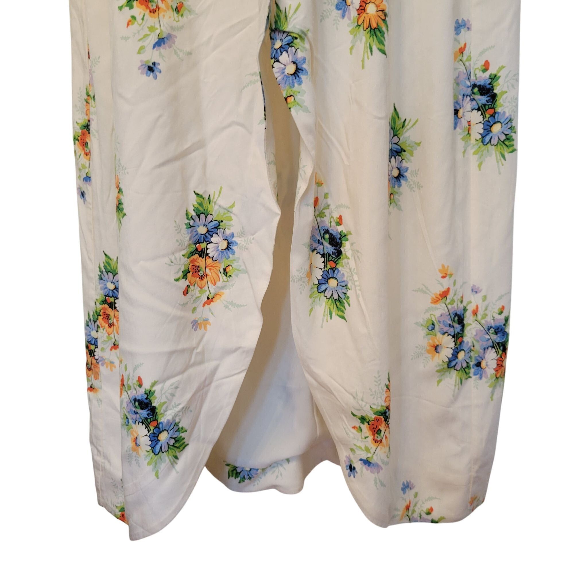 Madewell Madewell 6 Floral Wrap Ivory Ruffle Sleeve Maxi Dress Classi Size M / US 6-8 / IT 42-44 - 7 Thumbnail