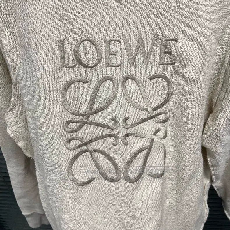 Loewe Loewe Beige Embroidered Reverse Hoodie Size M / US 6-8 / IT 42-44 - 5 Thumbnail
