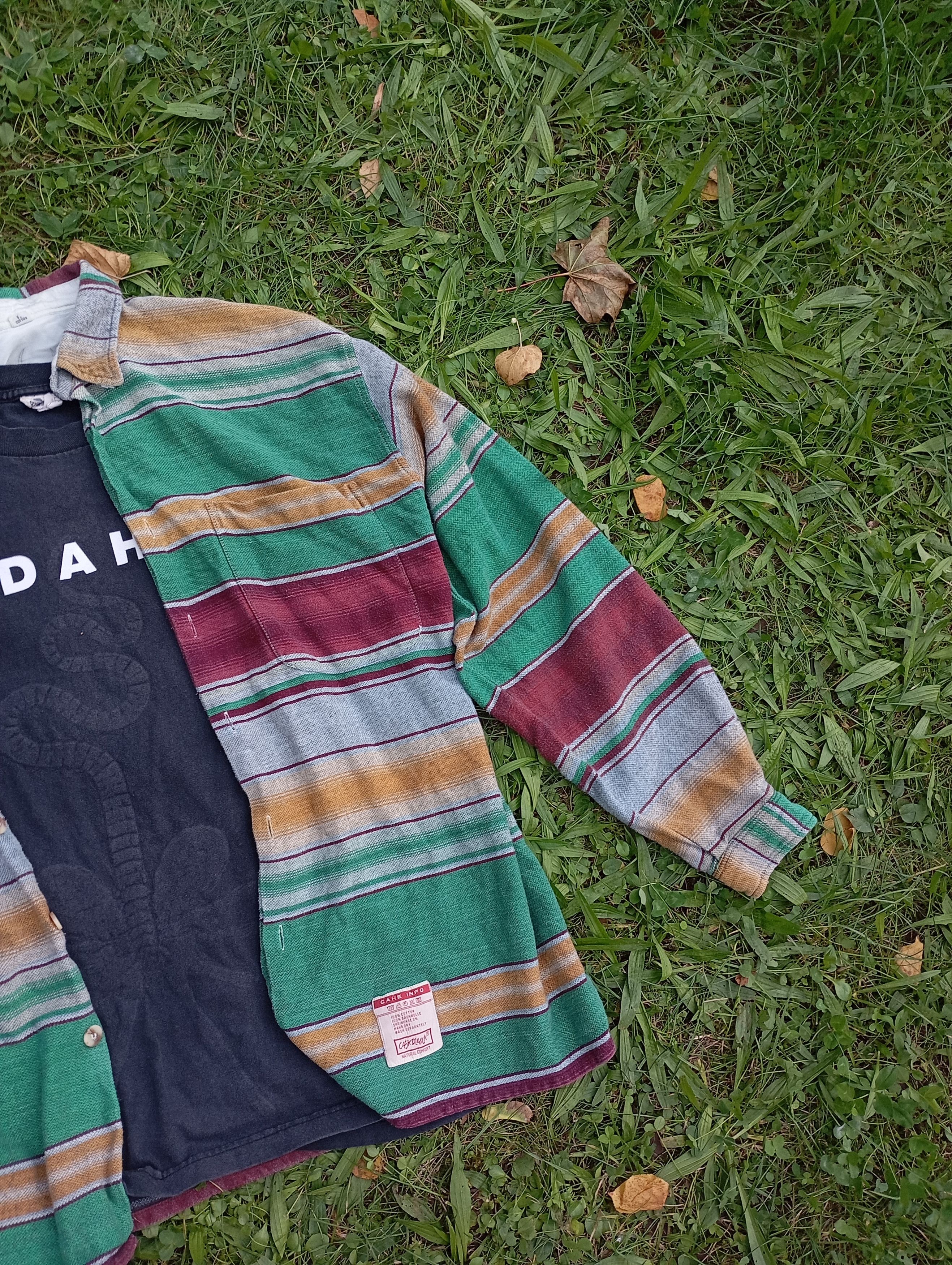 Flannel × Vintage Vintage Y2K Travis Scott style Striped Flannel Shirt Size US L / EU 52-54 / 3 - 3 Thumbnail