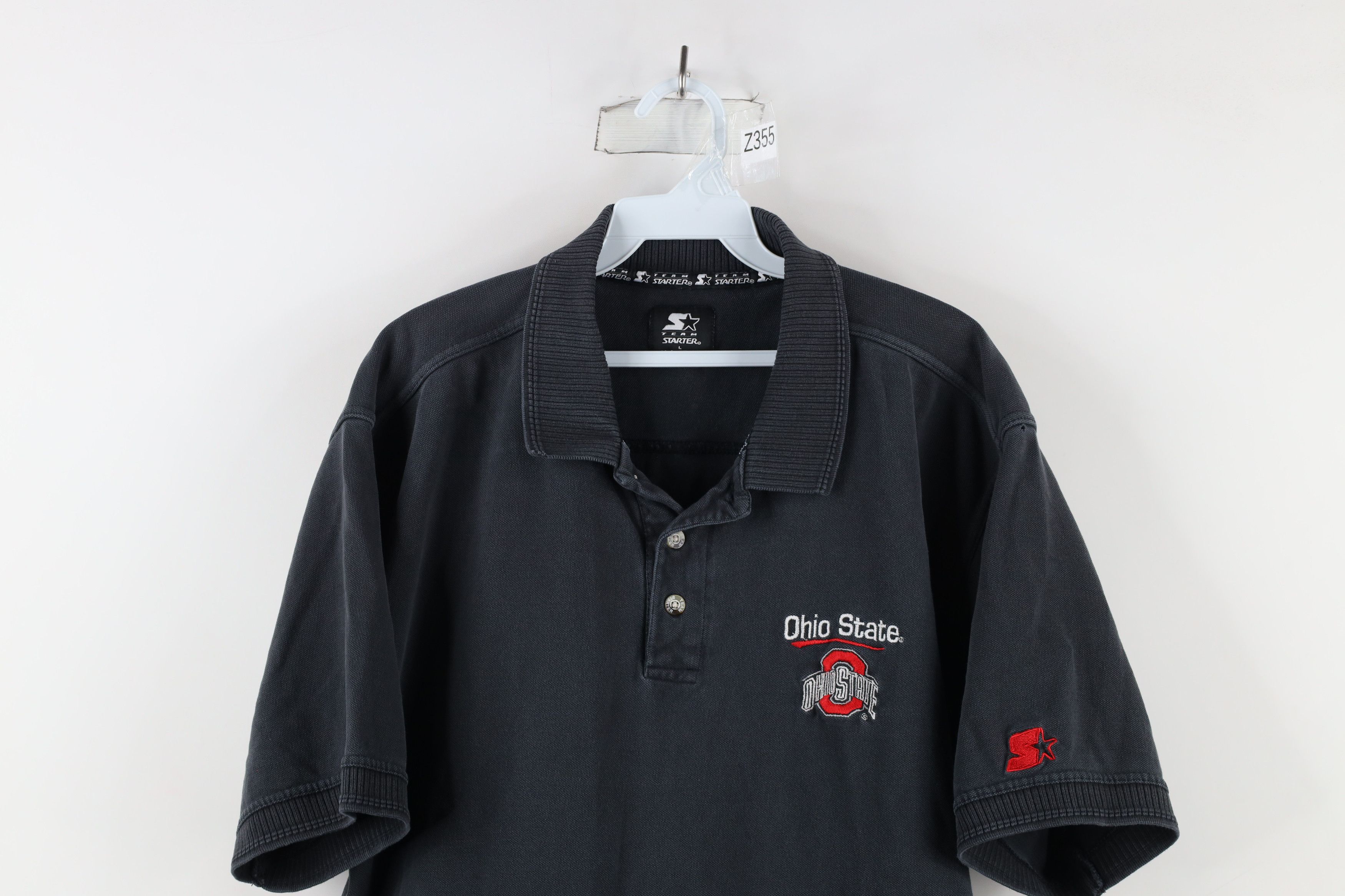 Starter × Vintage Vintage 90s Starter Out Ohio State University Polo Shirt Size US L / EU 52-54 / 3 - 2 Thumbnail