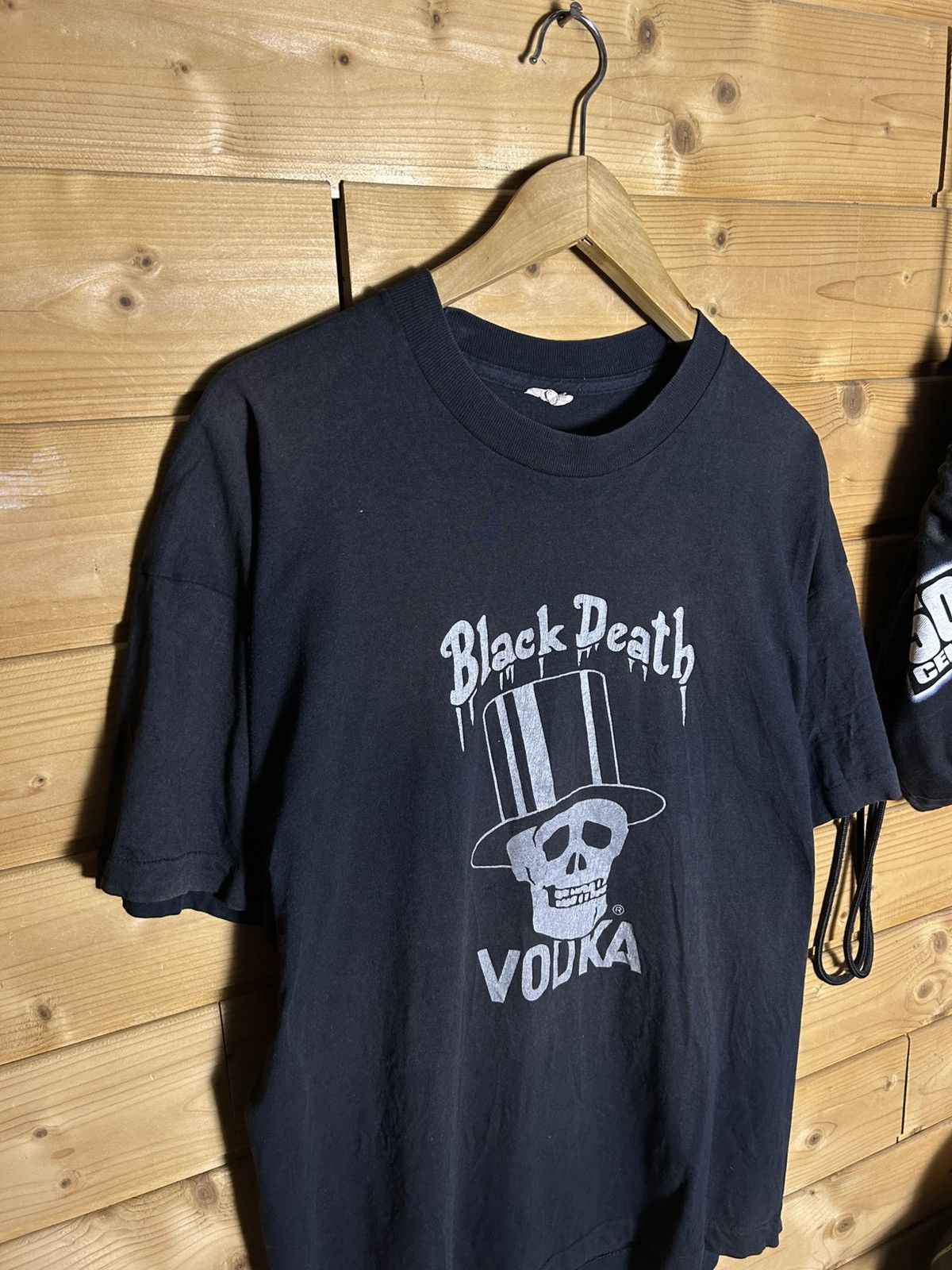 Vintage Vintage 90s Black Death Vodka drink in peace single stitch Size US XL / EU 56 / 4 - 2 Thumbnail